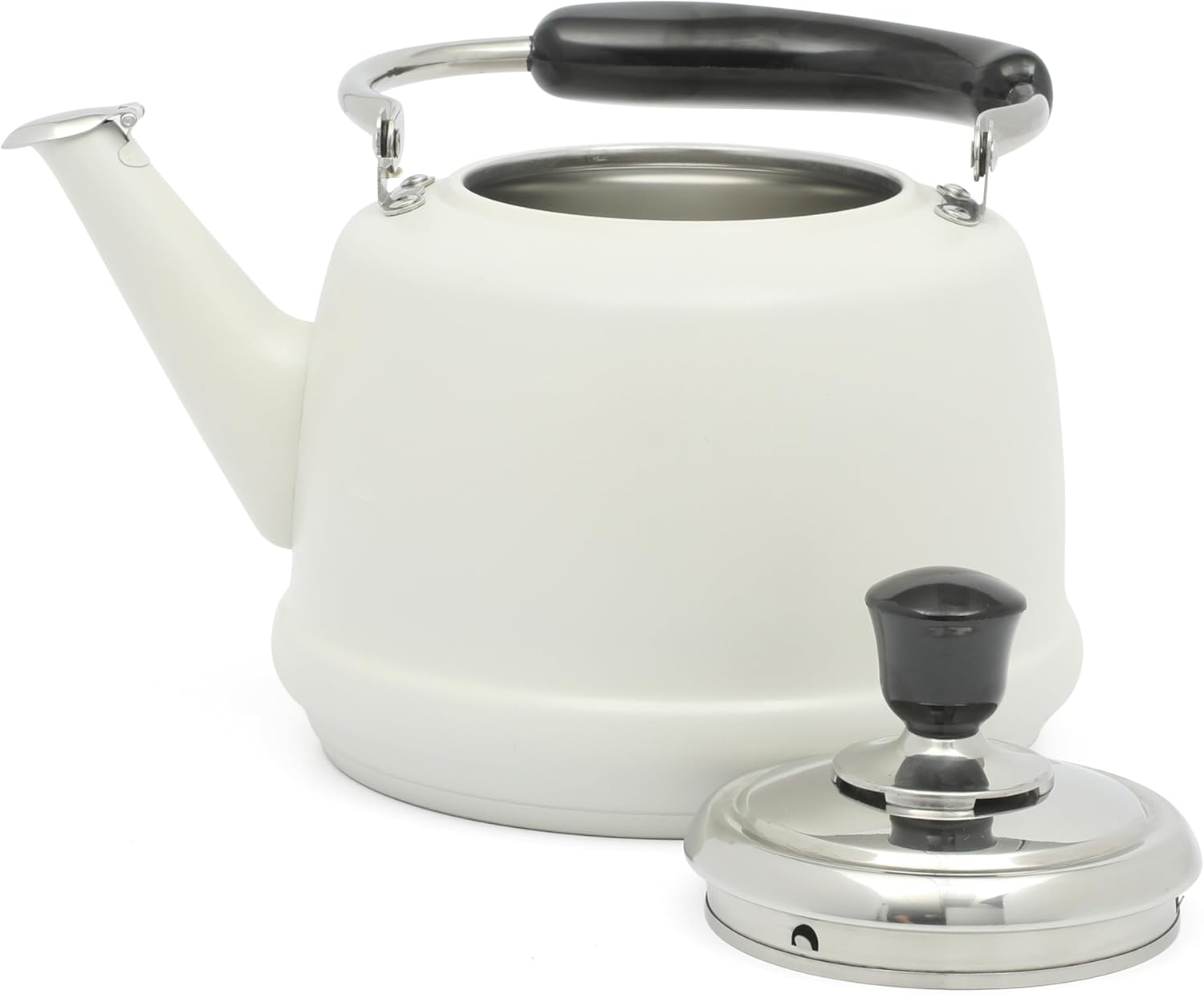 Martha Stewart Kingstree Large 2 Qt Heavy Gauge Stainless Steel Whistling Tea Kettle