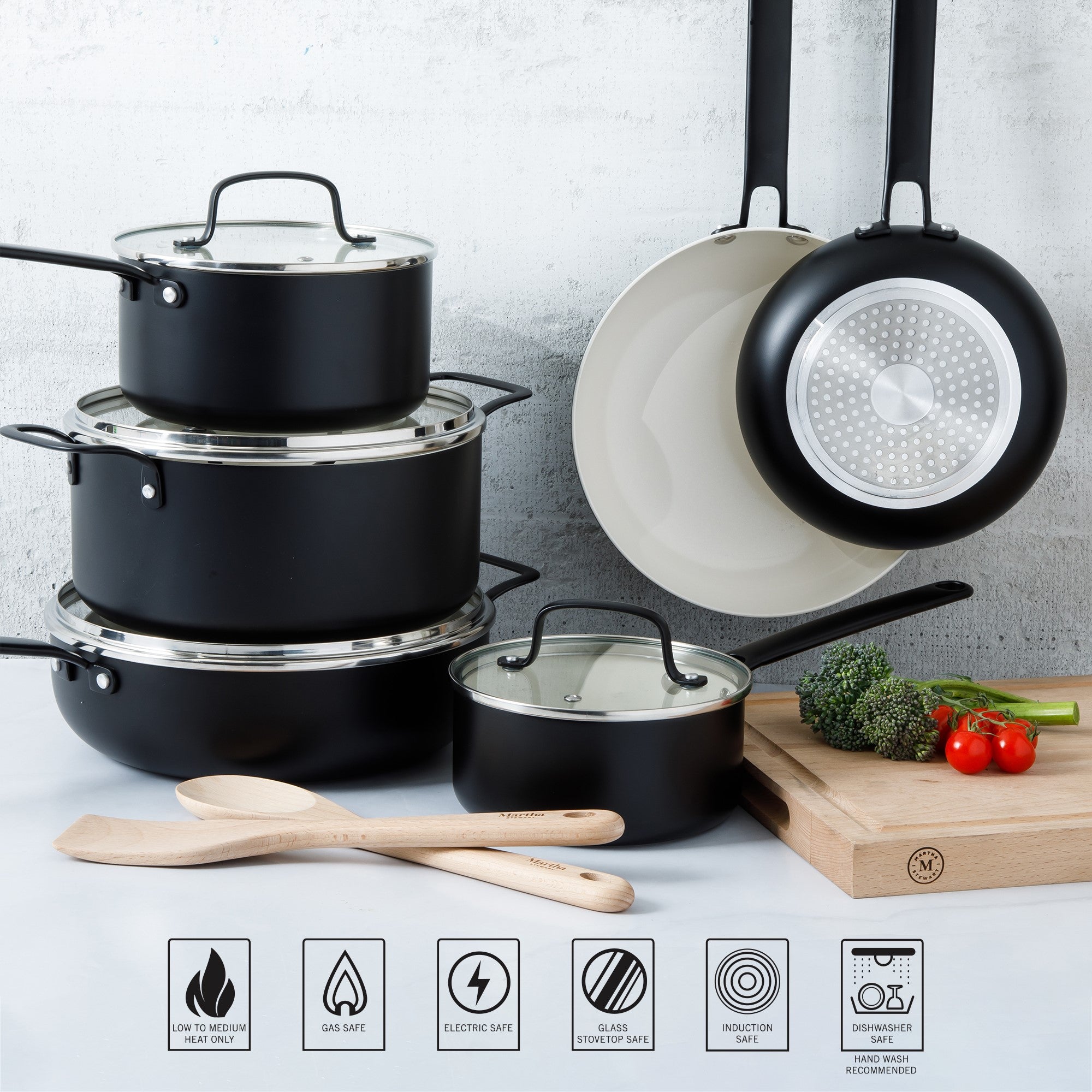 Martha Stewart Emmeline Premium Nonstick PFA Free Ceramic Interior 12
