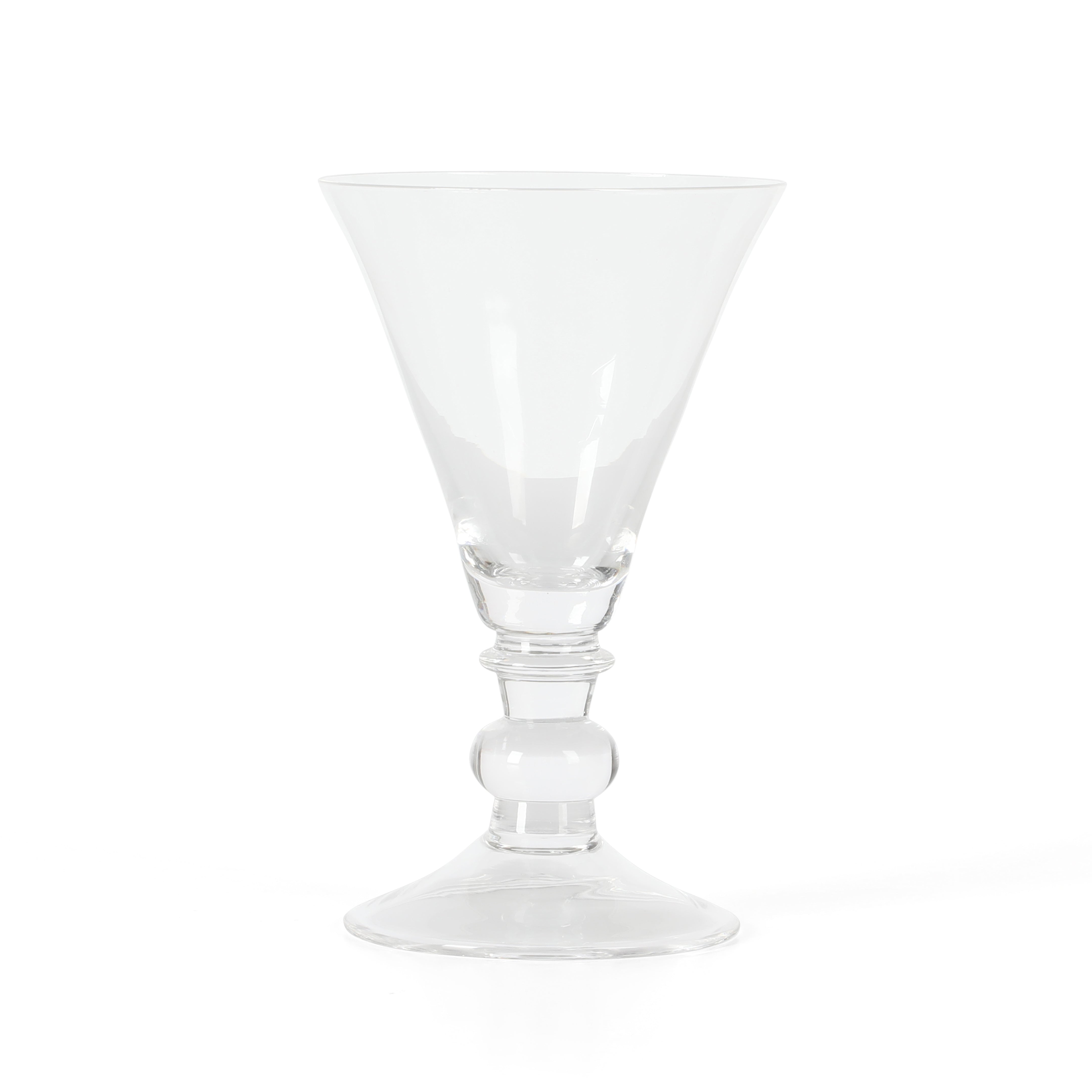 Martha Stewart Crispa 4 Piece 10 Ounce Handmade Goblet/Wine/Martini Glassware Set