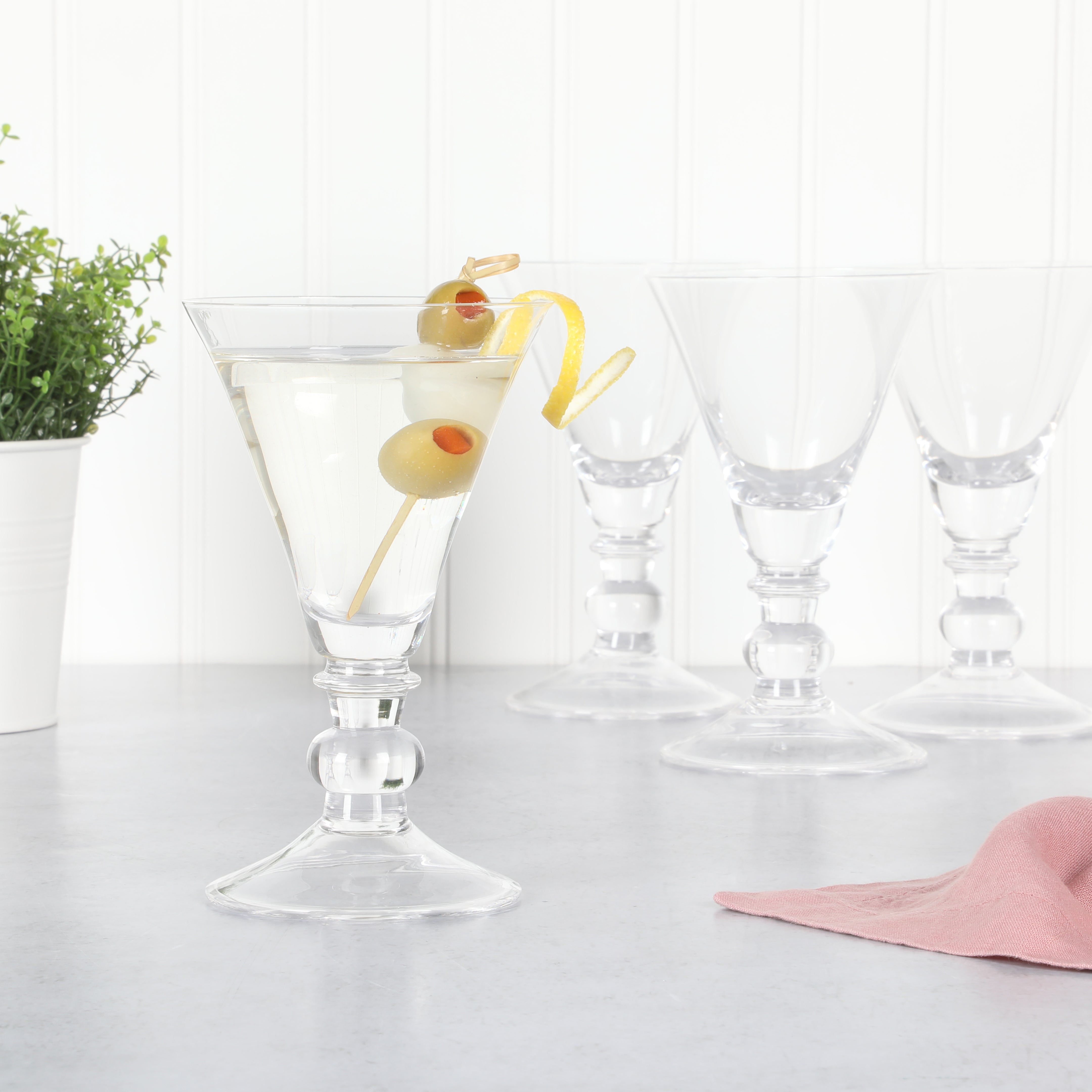 Martha Stewart Crispa Martini Glassware - Thumbnail 5