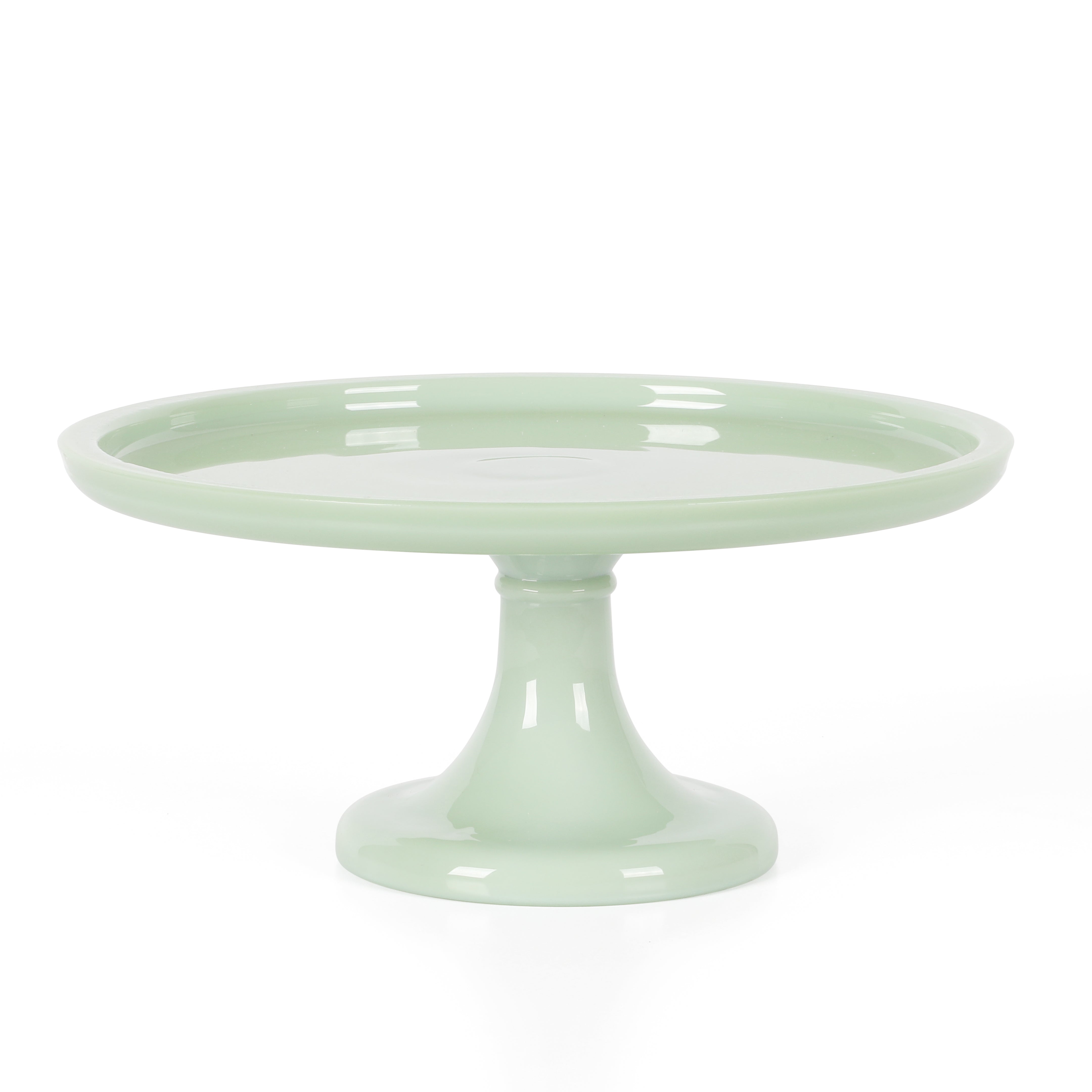 Martha Stewart Highbrook 10 Inch Jadeite Cake Stand With Glass Dome