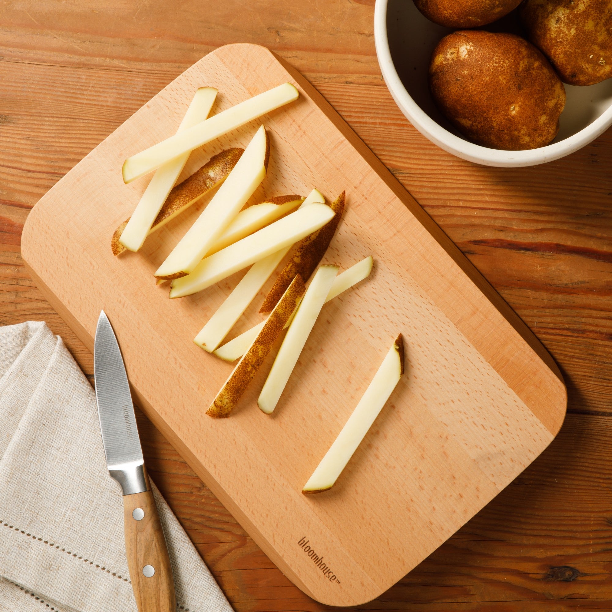 Bloomhouse Made in Lake Como, Italy Oil Coated Italian Beech Wood Cutting Board