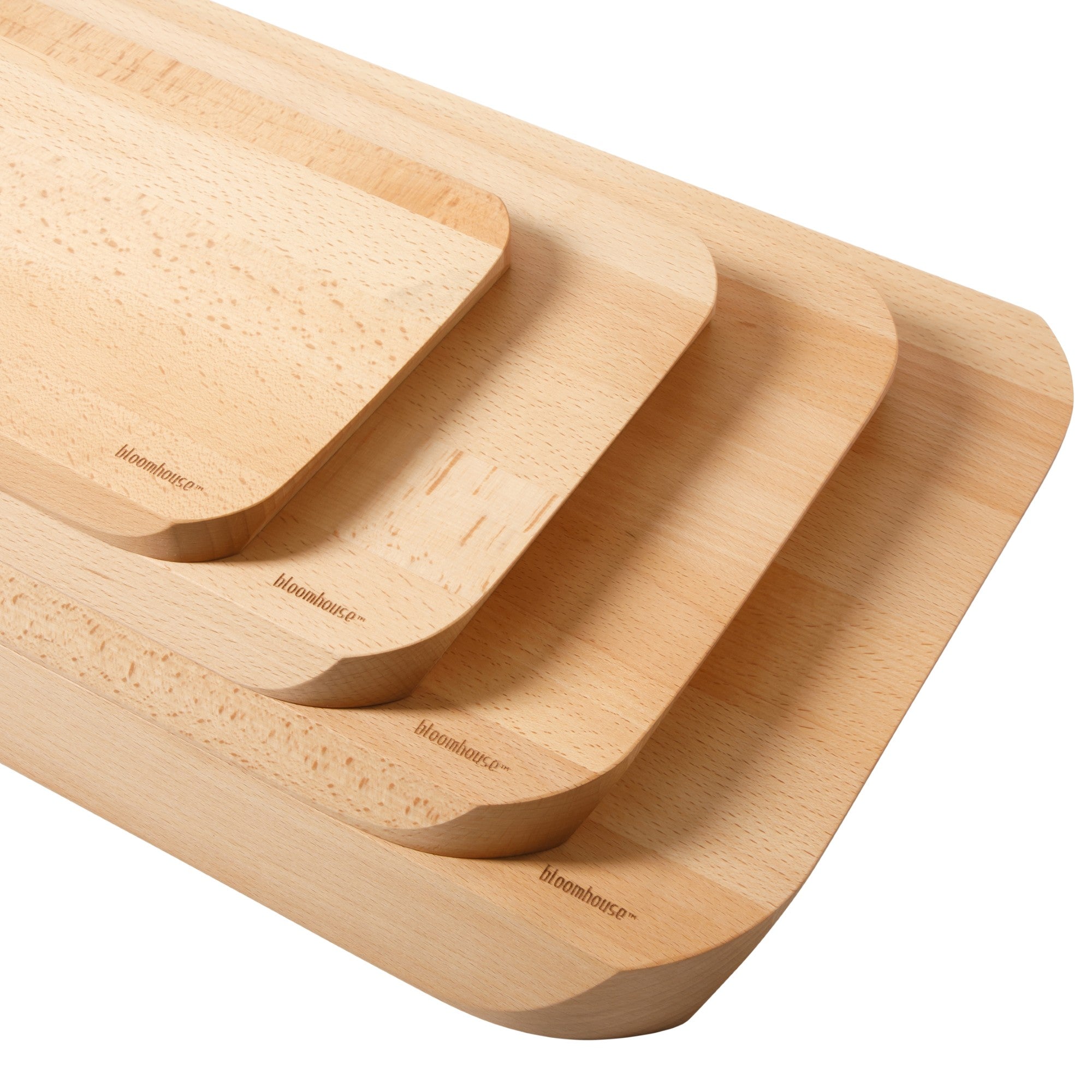 Bloomhouse Made in Lake Como, Italy Oil Coated Italian Beech Wood Cutting Board
