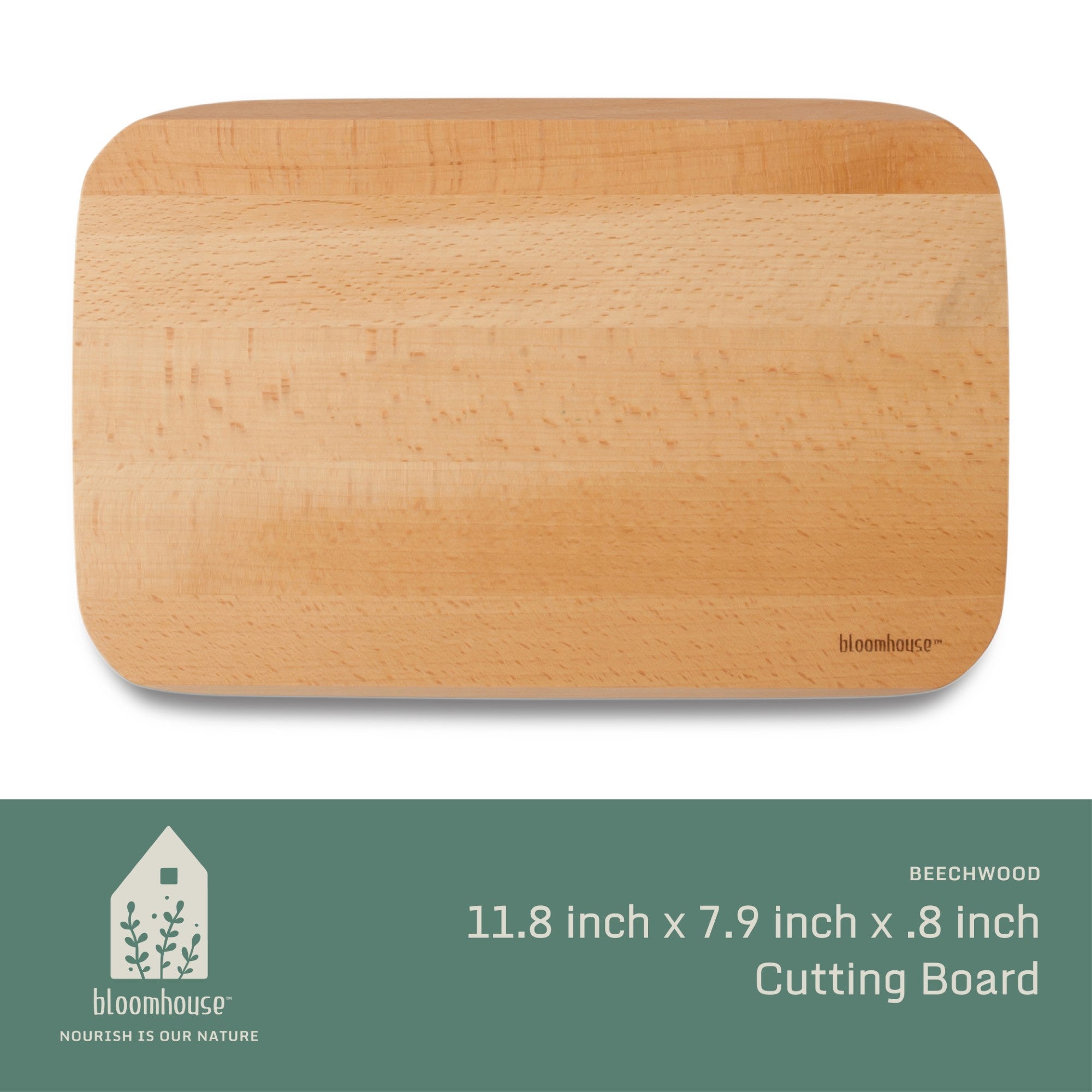 Bloomhouse Made in Lake Como, Italy Oil Coated Italian Beech Wood Cutting Board
