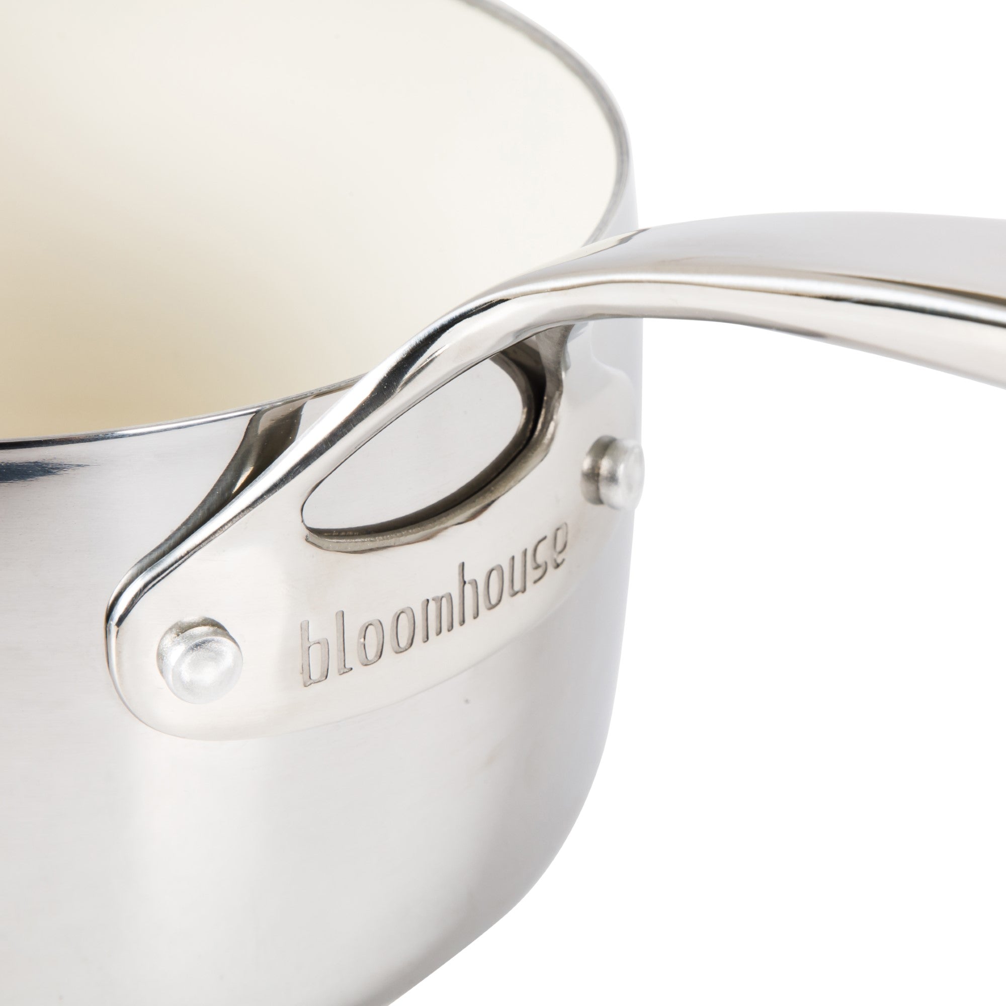 Bloomhouse 3-QT Triply Stainless Steel Sauce Pan w/ Non-Stick Non-Toxic Pro Ceramic Interior