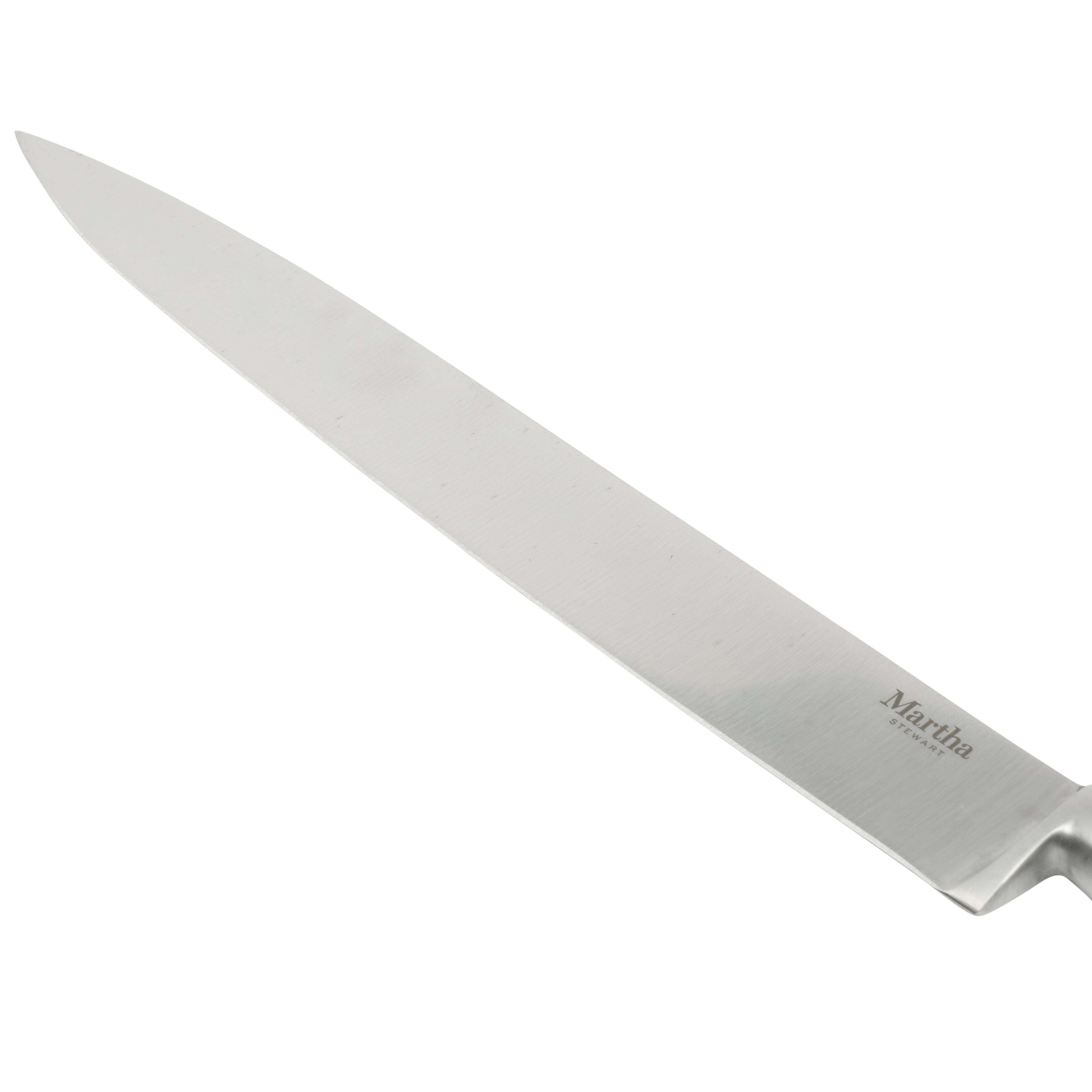 Martha Stewart Carverton 10" Slicer Knife, High Carbon Stainless Steel Kitchen Knive  W/ Black Triple Rivet Handle