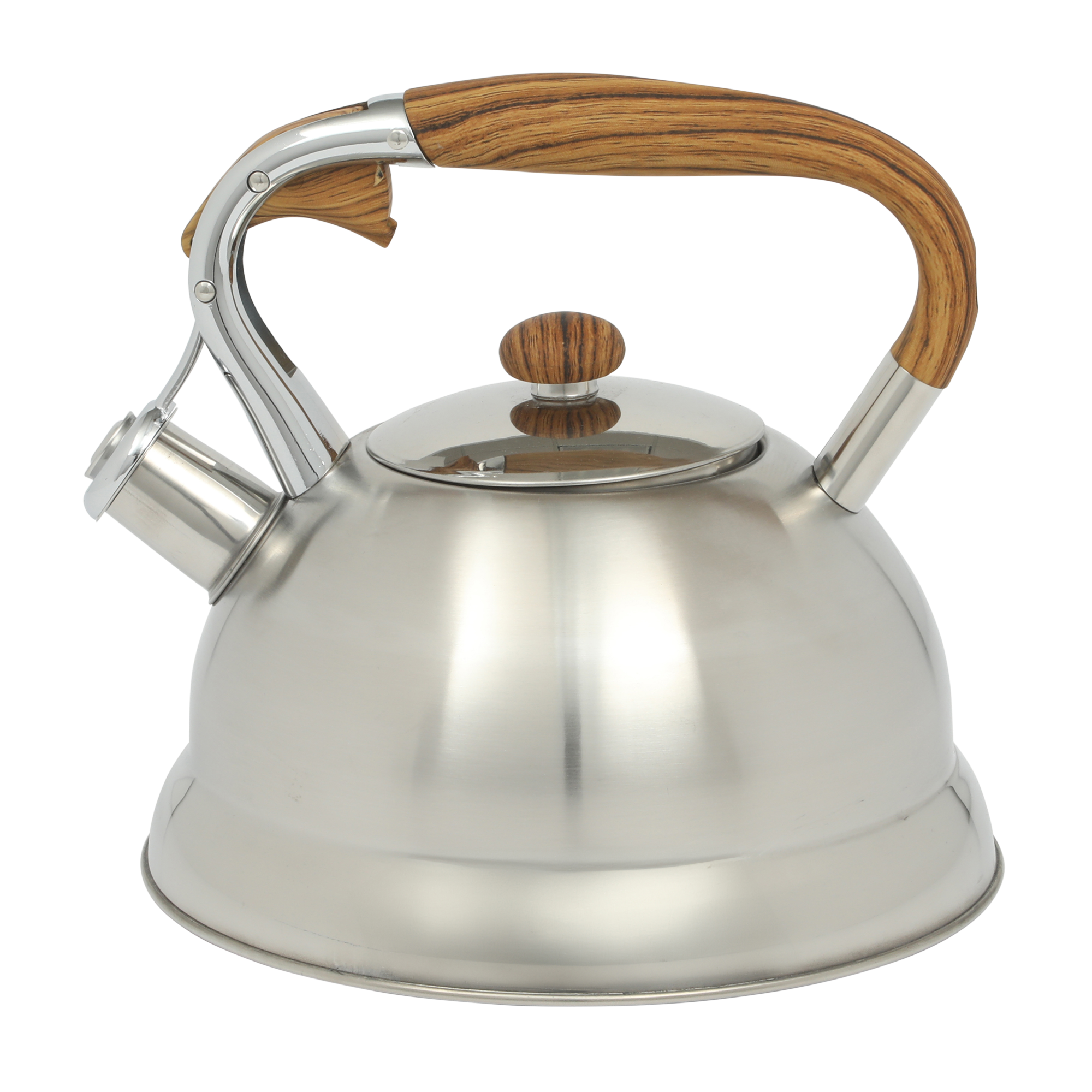 Mr. Coffee Woodmont 2-Quart Stainless Steel Tea Kettle w/ Wood Handle