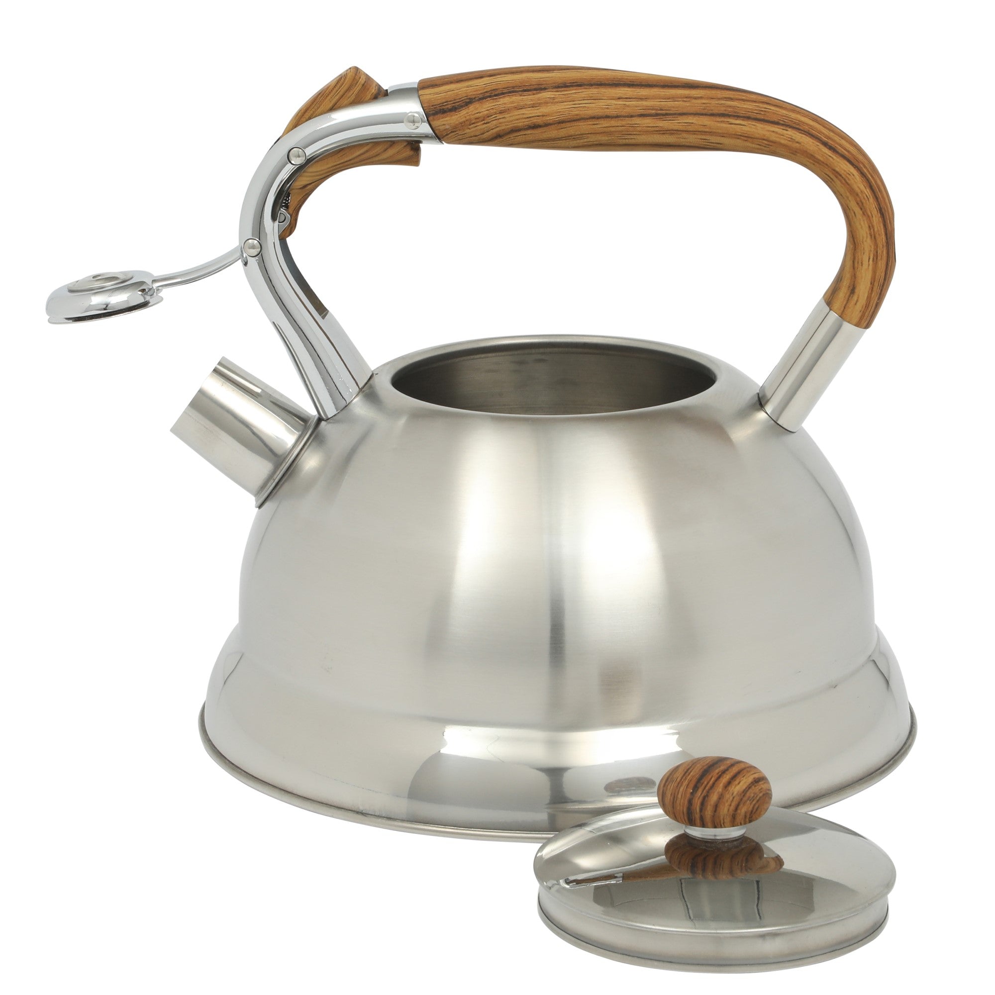 Mr. Coffee Woodmont 2-Quart Stainless Steel Tea Kettle w/ Wood Handle