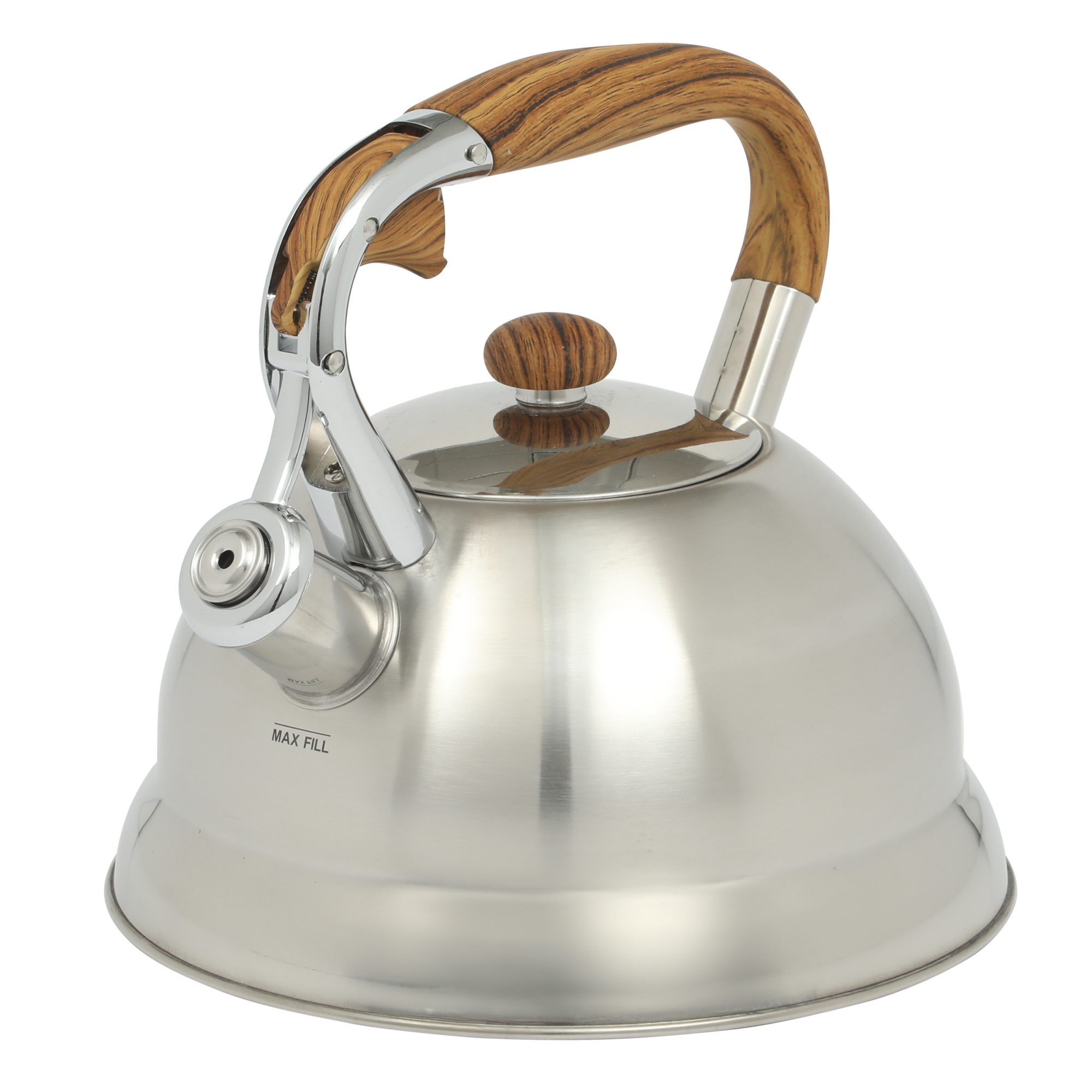 Mr. Coffee Woodmont 2-Quart Stainless Steel Tea Kettle w/ Wood Handle