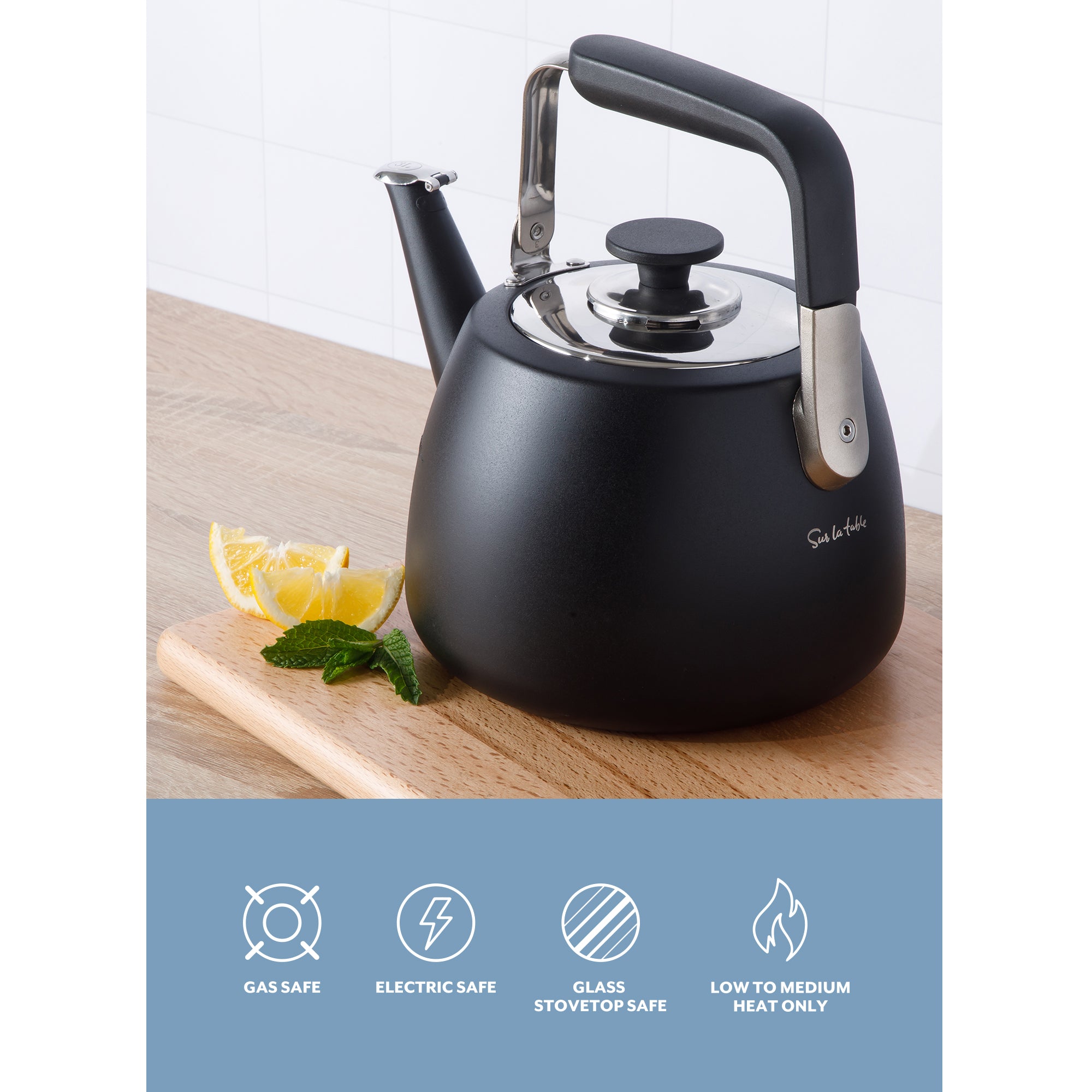 Electric Kettle Cast Iron Whistling Kettle Sur La Table Kitchen
