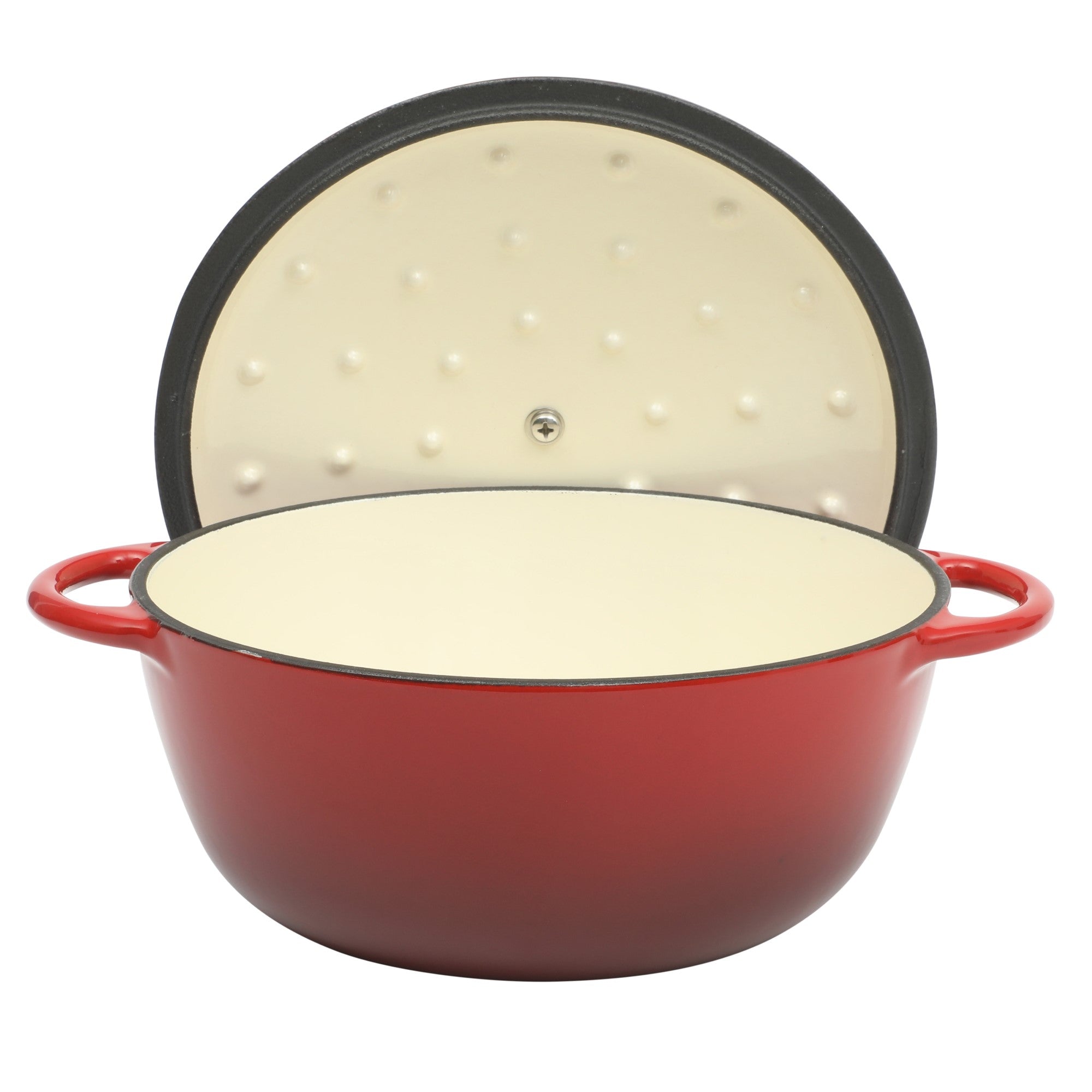 Gibson Home Addlestone 2.65 Quart Enamel Cast Iron Dutch Oven - Red