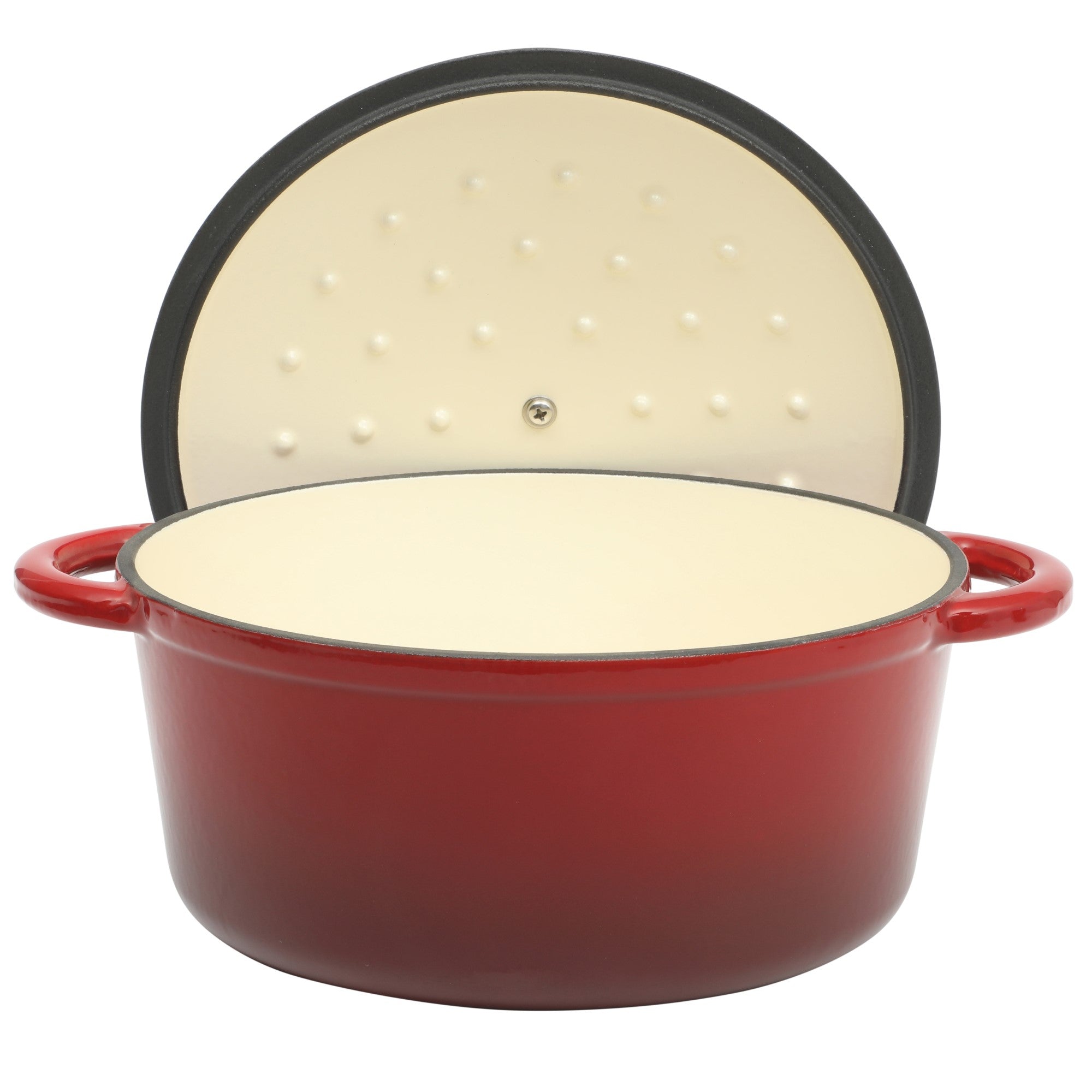 Gibson Home Addlestone 5 Quart Enamel Cast Iron Dutch Oven - Red