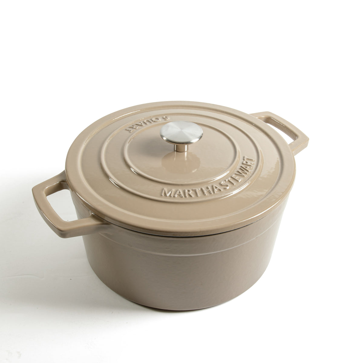 Martha Stewart Galston 6 Quart Enameled Cast Iron Dutch Oven with Lid, Bread Pot