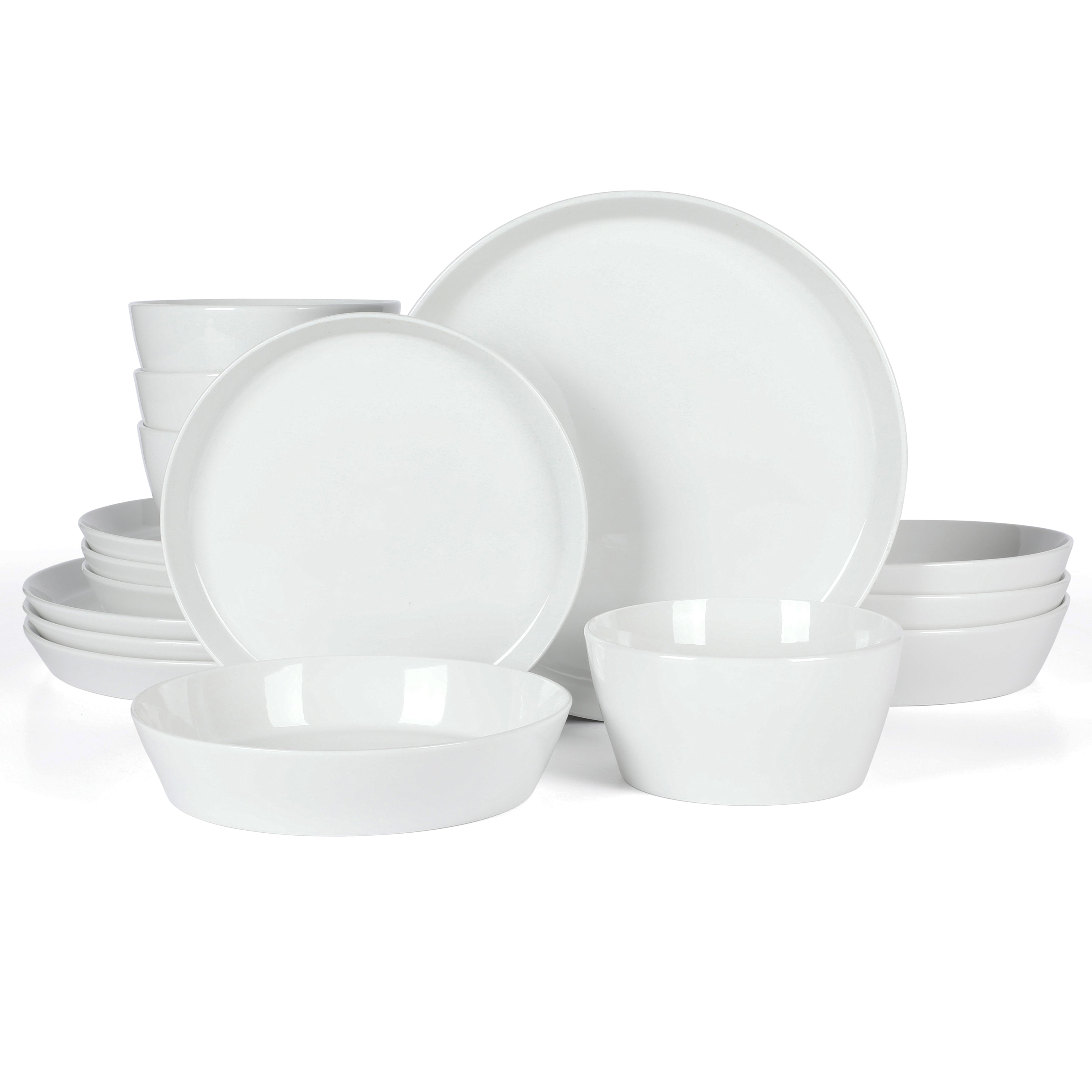 Martha Stewart Selma Chip & Scratch Resistant Dinnerware Set, Plates and Bowls Dishes Set