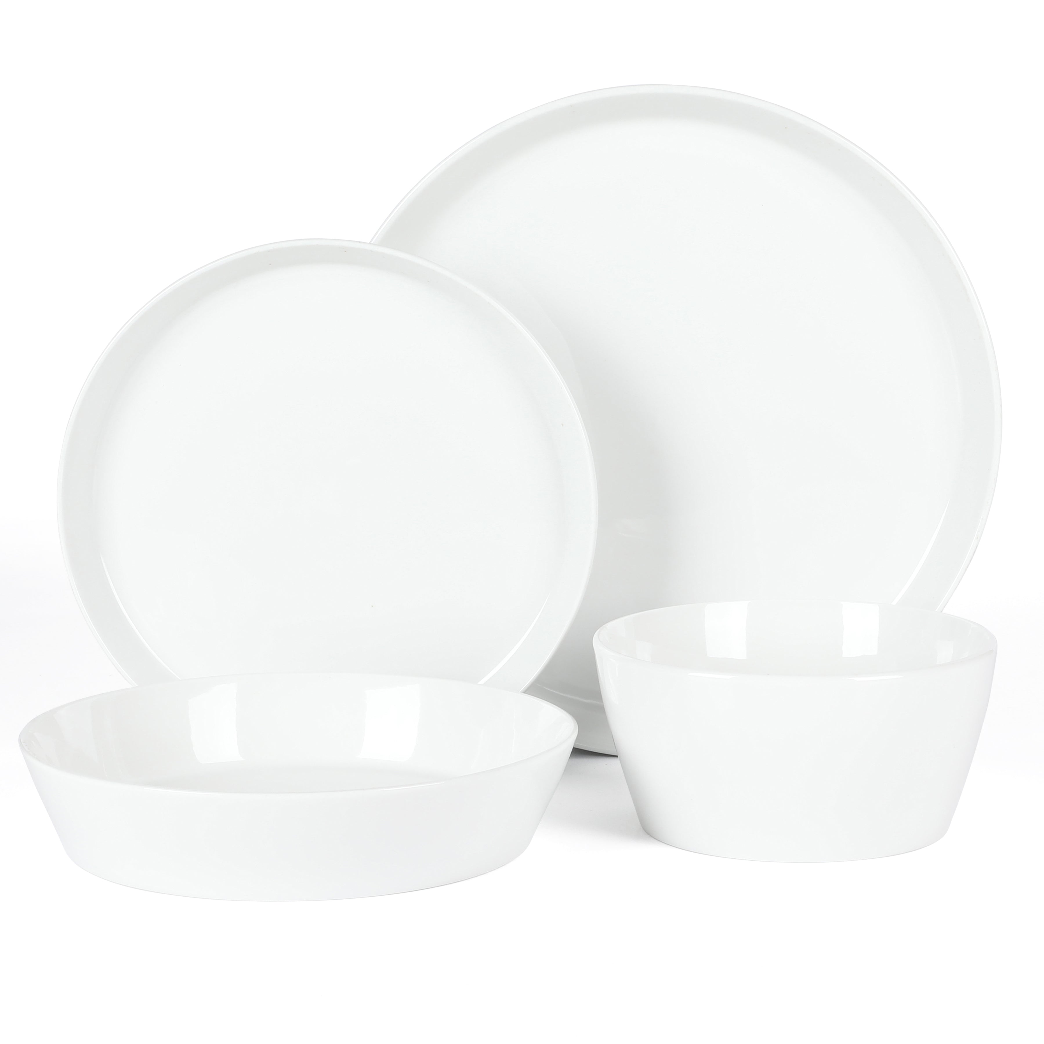 Martha Stewart Selma Chip & Scratch Resistant Dinnerware Set, Plates and Bowls Dishes Set