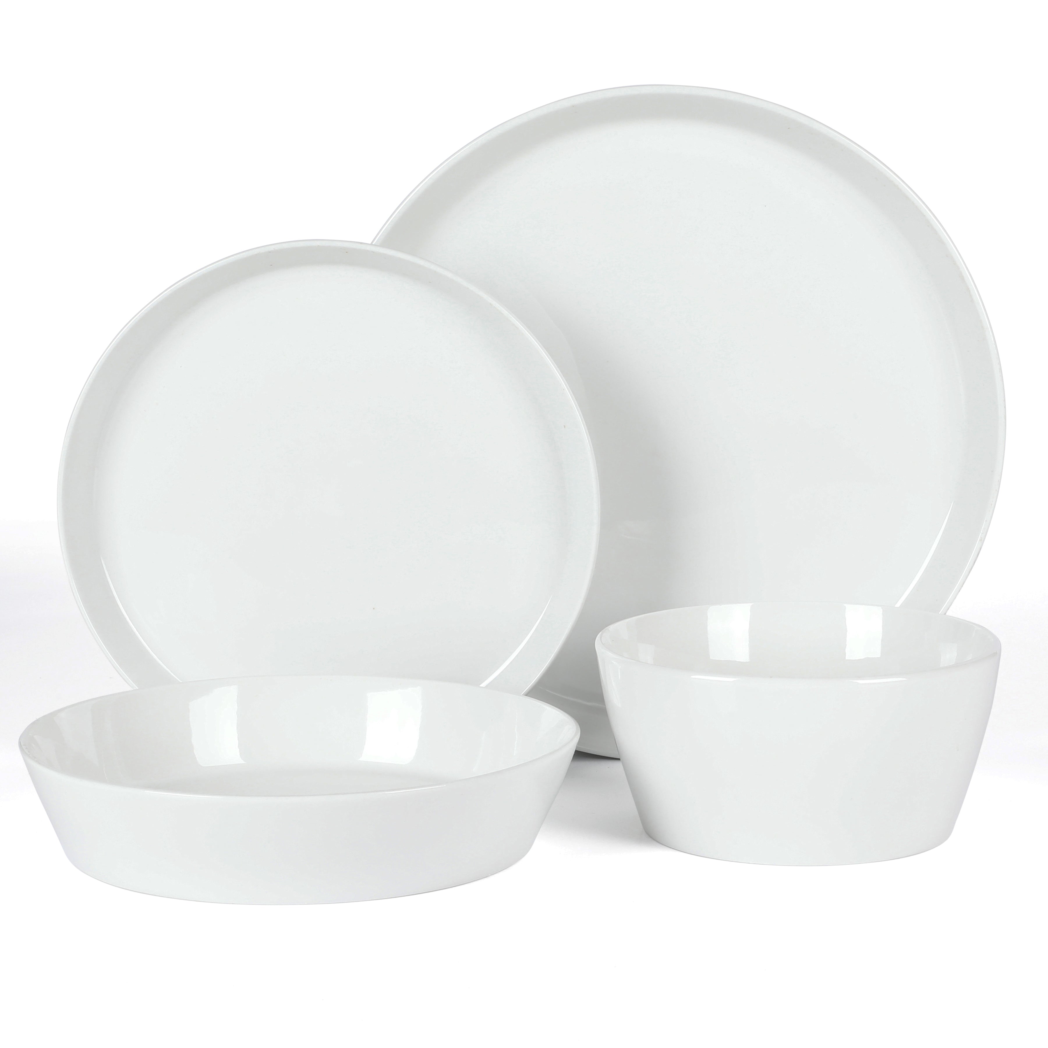 Martha Stewart Selma Chip & Scratch Resistant Dinnerware Set, Plates and Bowls Dishes Set