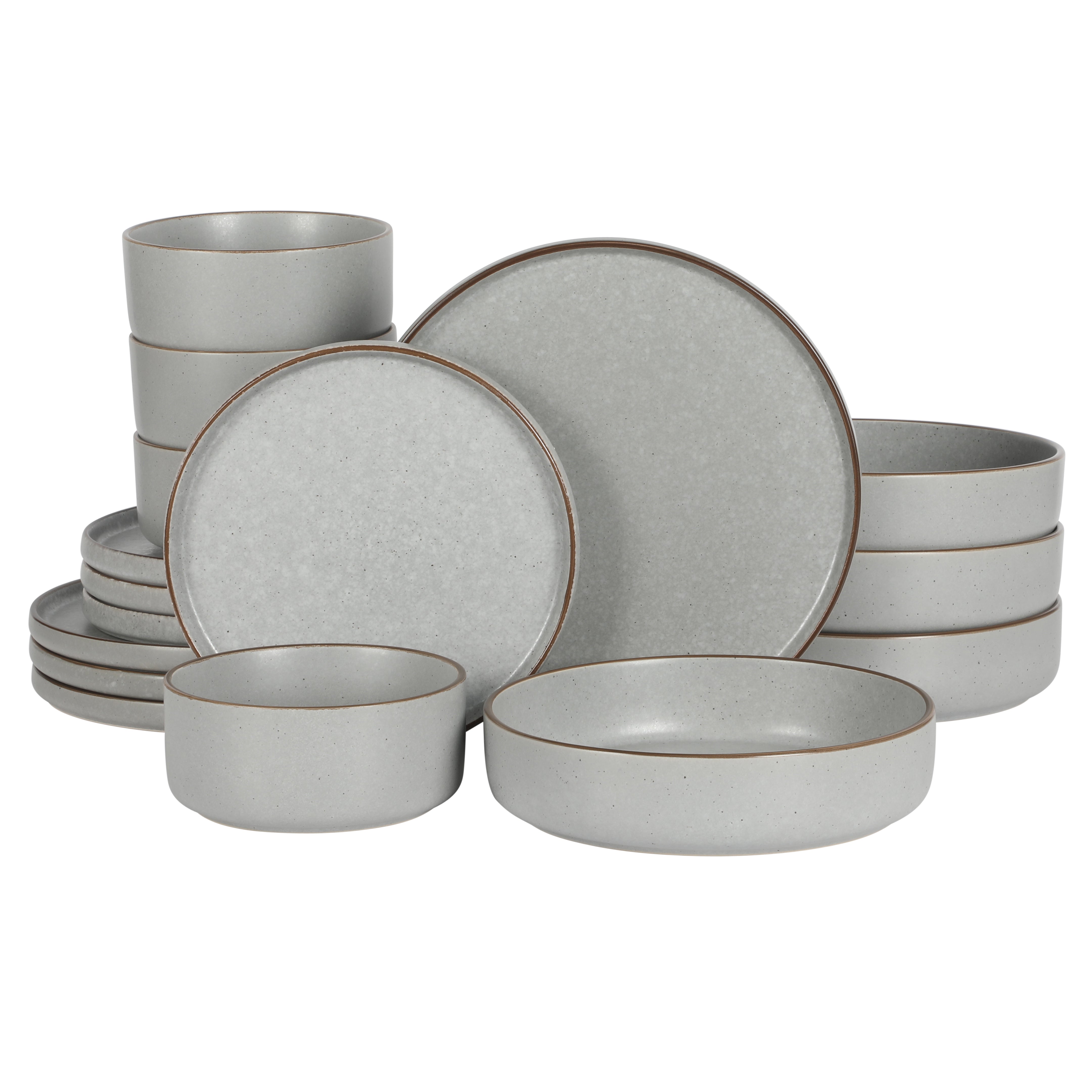 Gibson Elite Gelston Stoneware Matte Reactive Glaze 16 Piece Service
