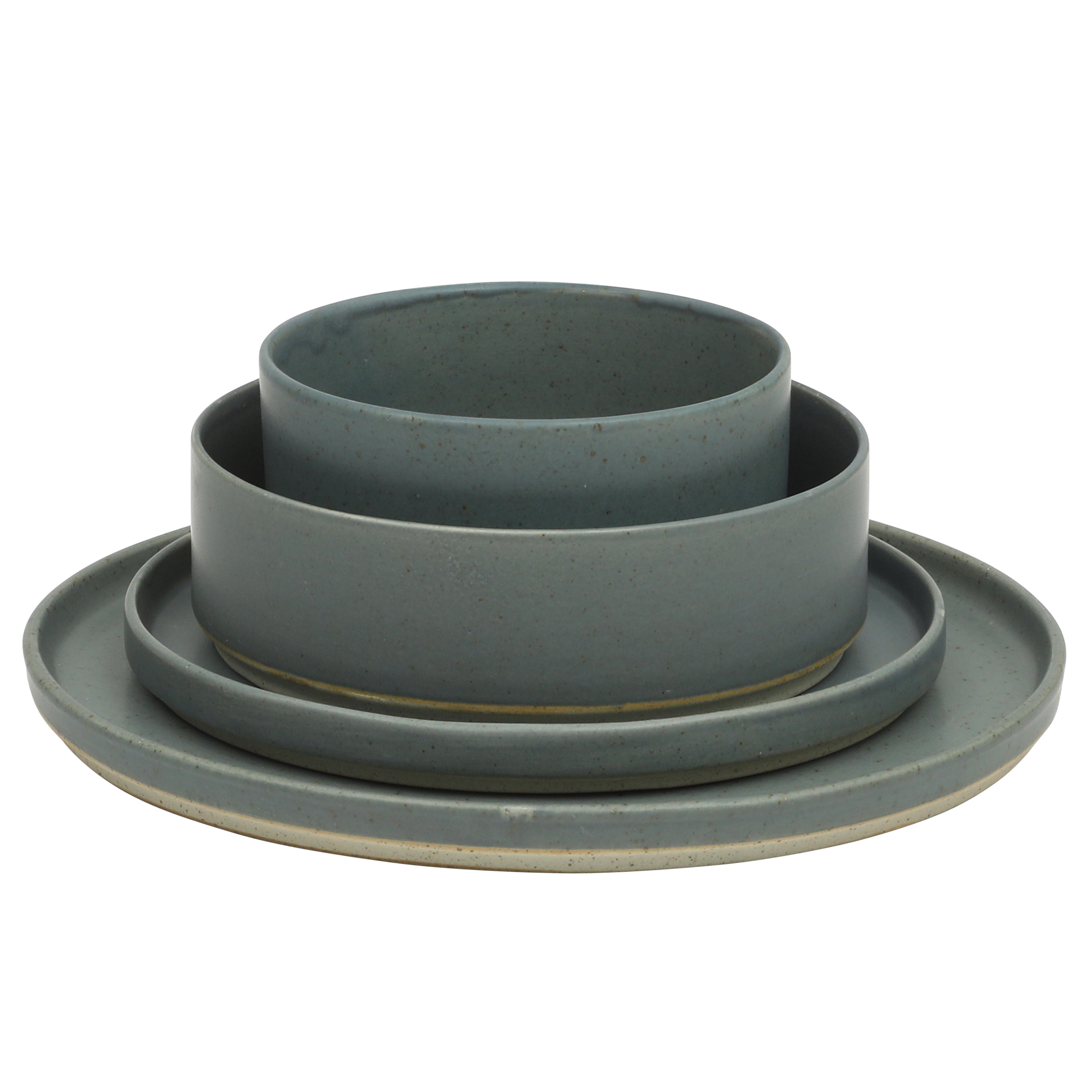 Gibson Elite Tatum Premium Porcelain Matte Reactive Glaze 16 Piece (Service for 4)  Plates and Bowls Stackable Dishes Ceramic Dinnerware Set