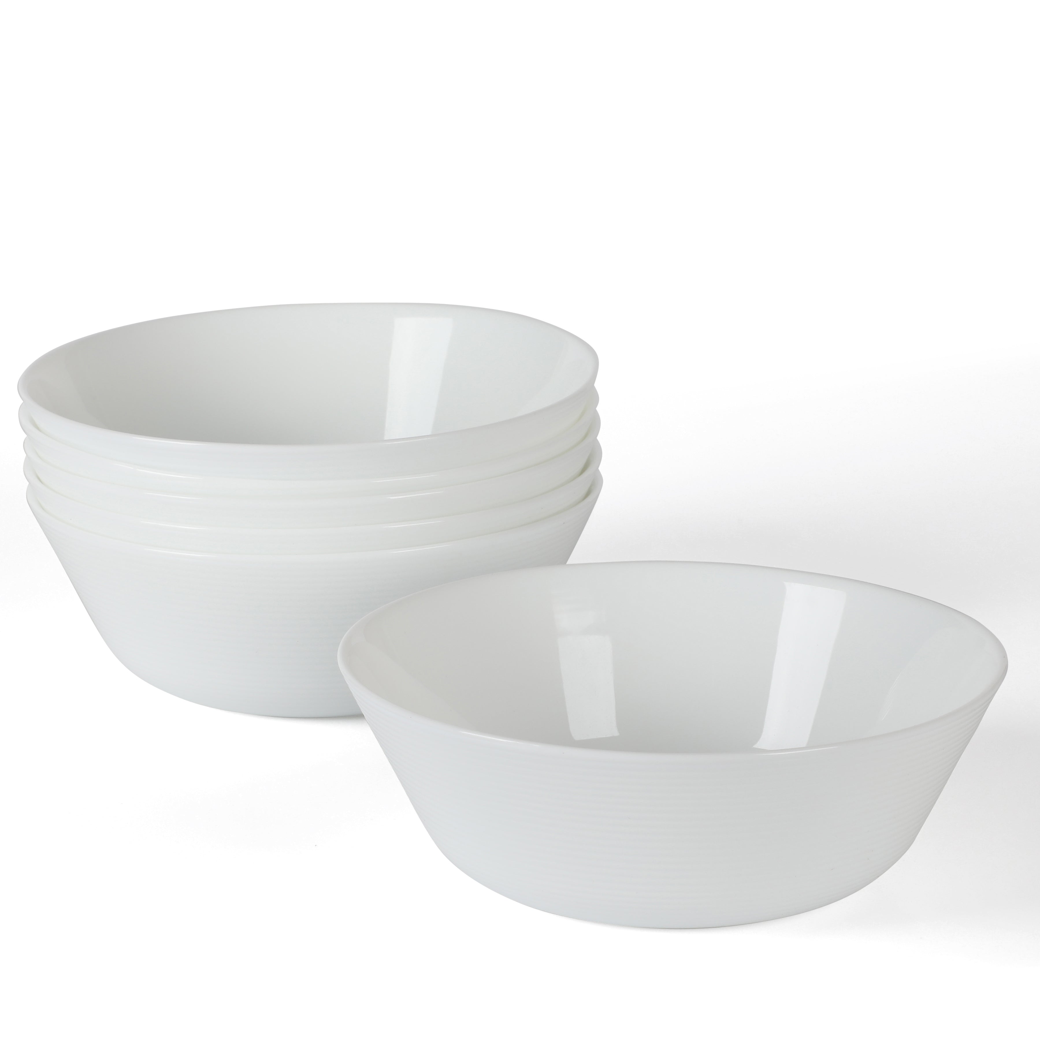 Martha Stewart Opalton 6 Piece 6 Inch Chip and Break Resistant Cereal Bowl