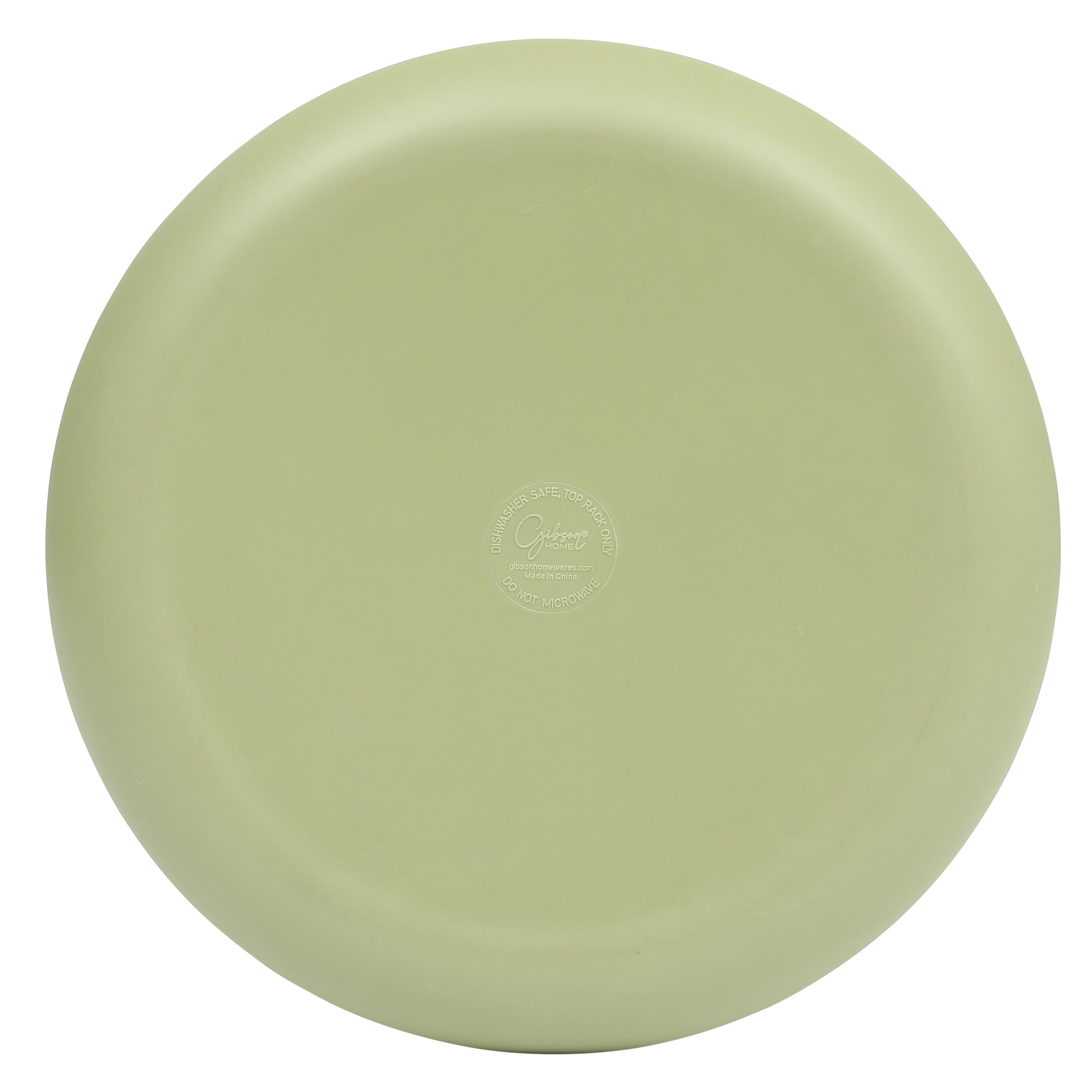 Gibson Home Fairhope 12 Piece Melamine Dinnerware Set - Matte Green