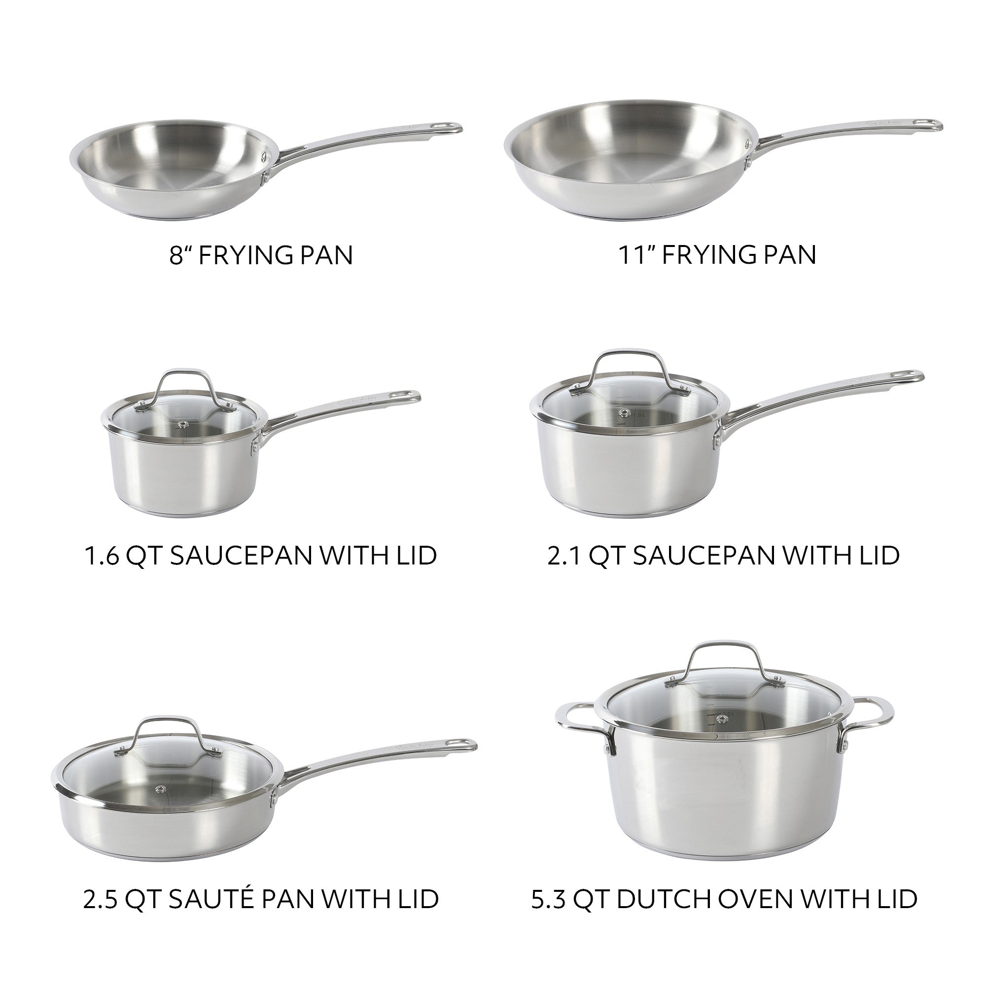 Sur La Table Kitchen Essentials 10 Piece Stainless Steel Non Toxic Pot