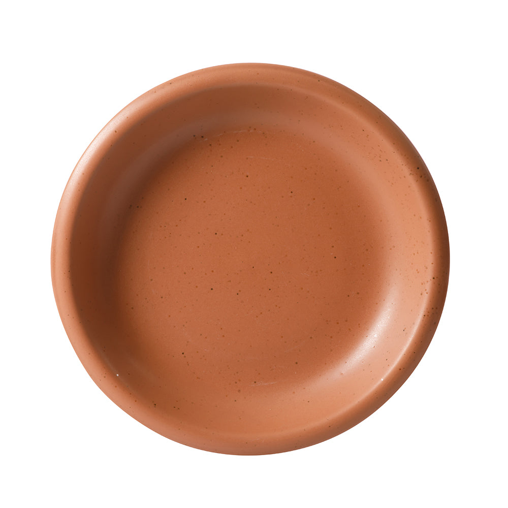 Bloomhouse Corcisa Clay 12 Piece Stoneware Reactive Glaze Dinnerware Set - Burnt Apricot Terracotta