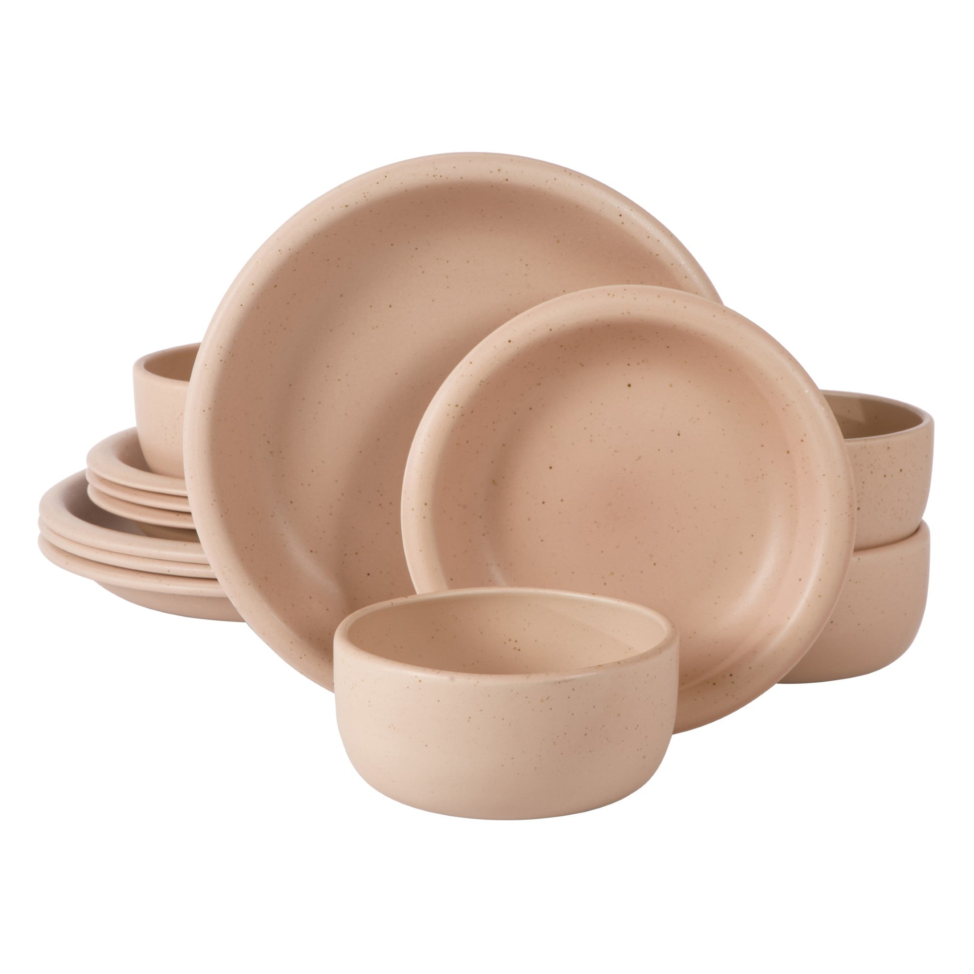 Bloomhouse Corsica Clay 12 Piece Stoneware Reactive Glaze Dinnerware S