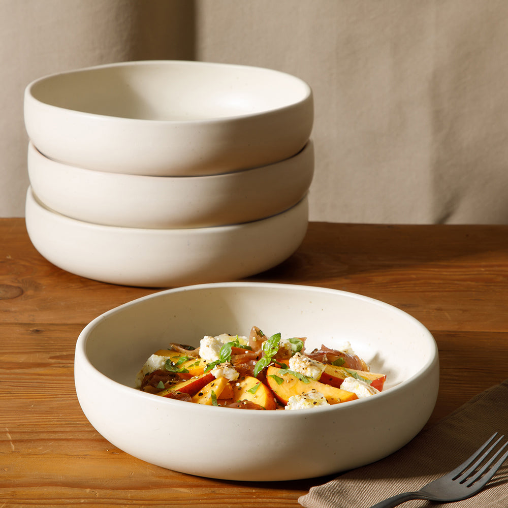 Bloomhouse Corcisa Clay 4 Piece Meal, Dinner, Pasta Bowl Set