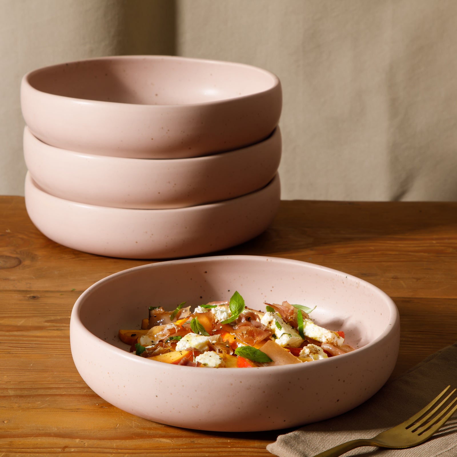 Bloomhouse Corcisa Clay 4 Piece Meal, Dinner, Pasta Bowl Set