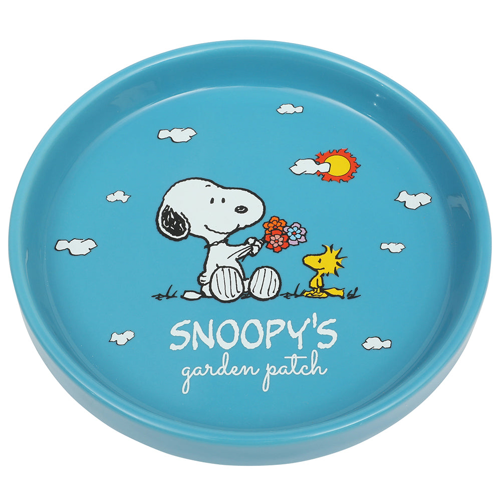 Peanuts Snoopy 6 Pack Stackable 5.5" Decorated Stoneware Bowl Set W/ Plate