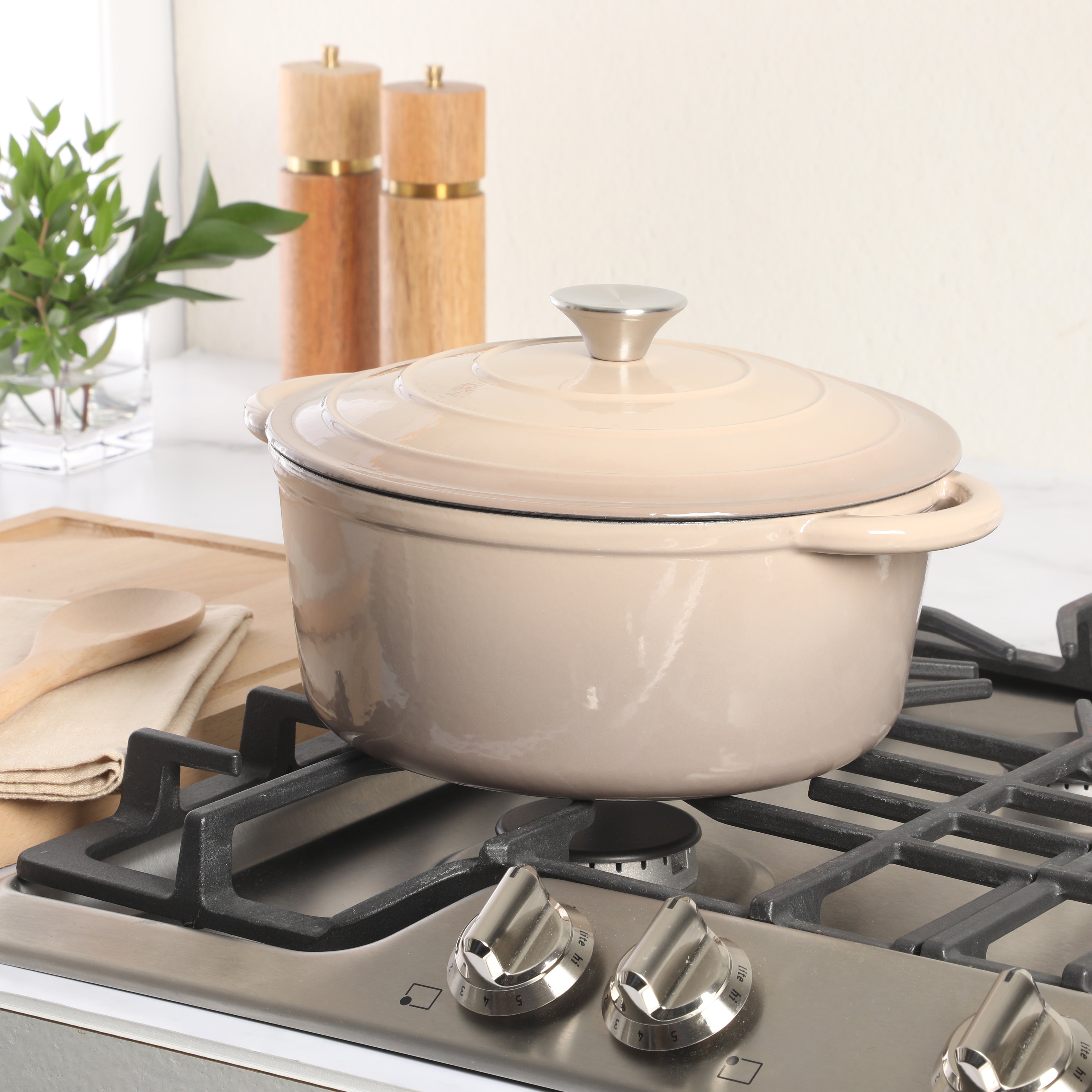 Gibson Home Addlestone 5 Quart Enameled Cast Iron Dutch Oven