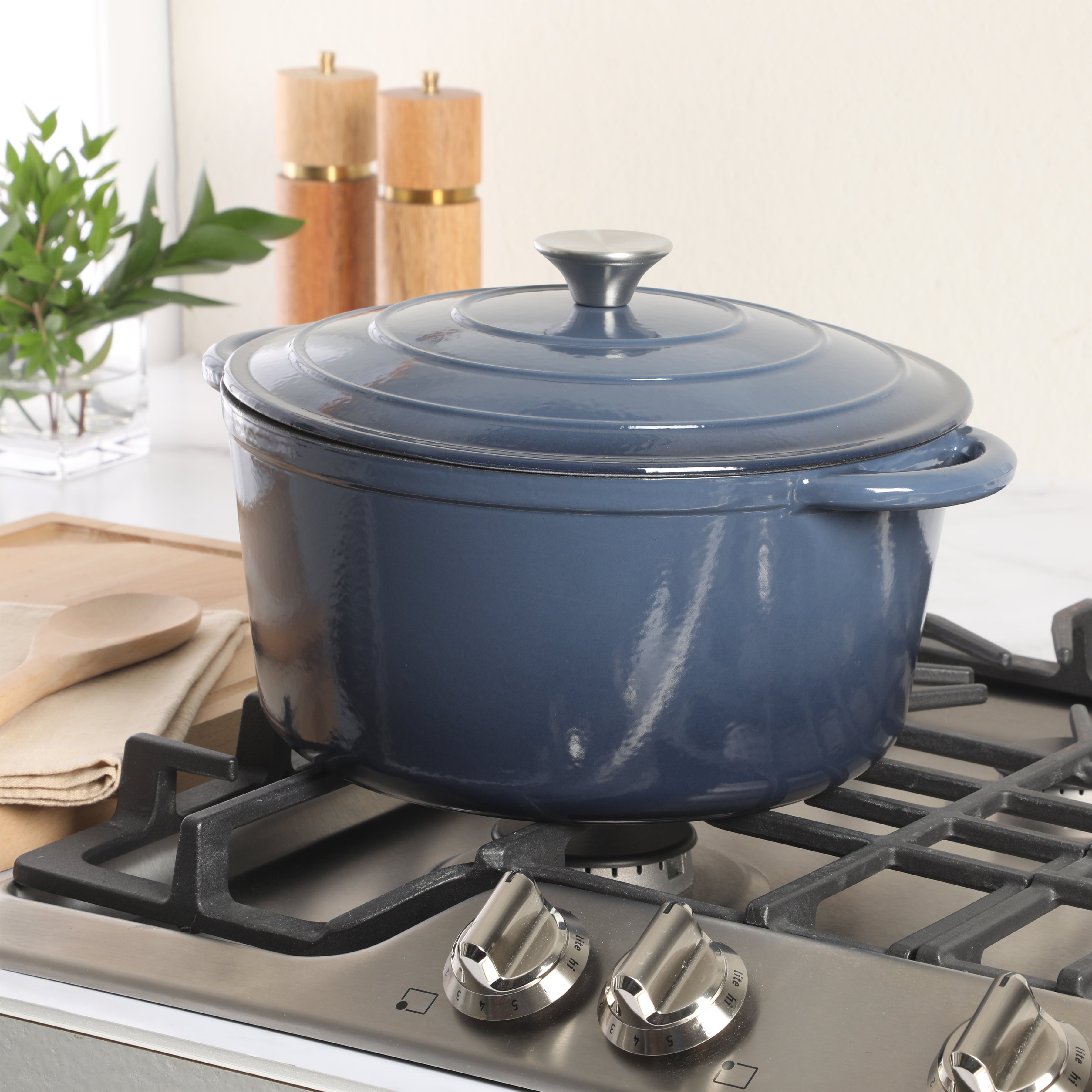 Gibson Home Addlestone 7 Quart Enameled Cast Iron Dutch Oven