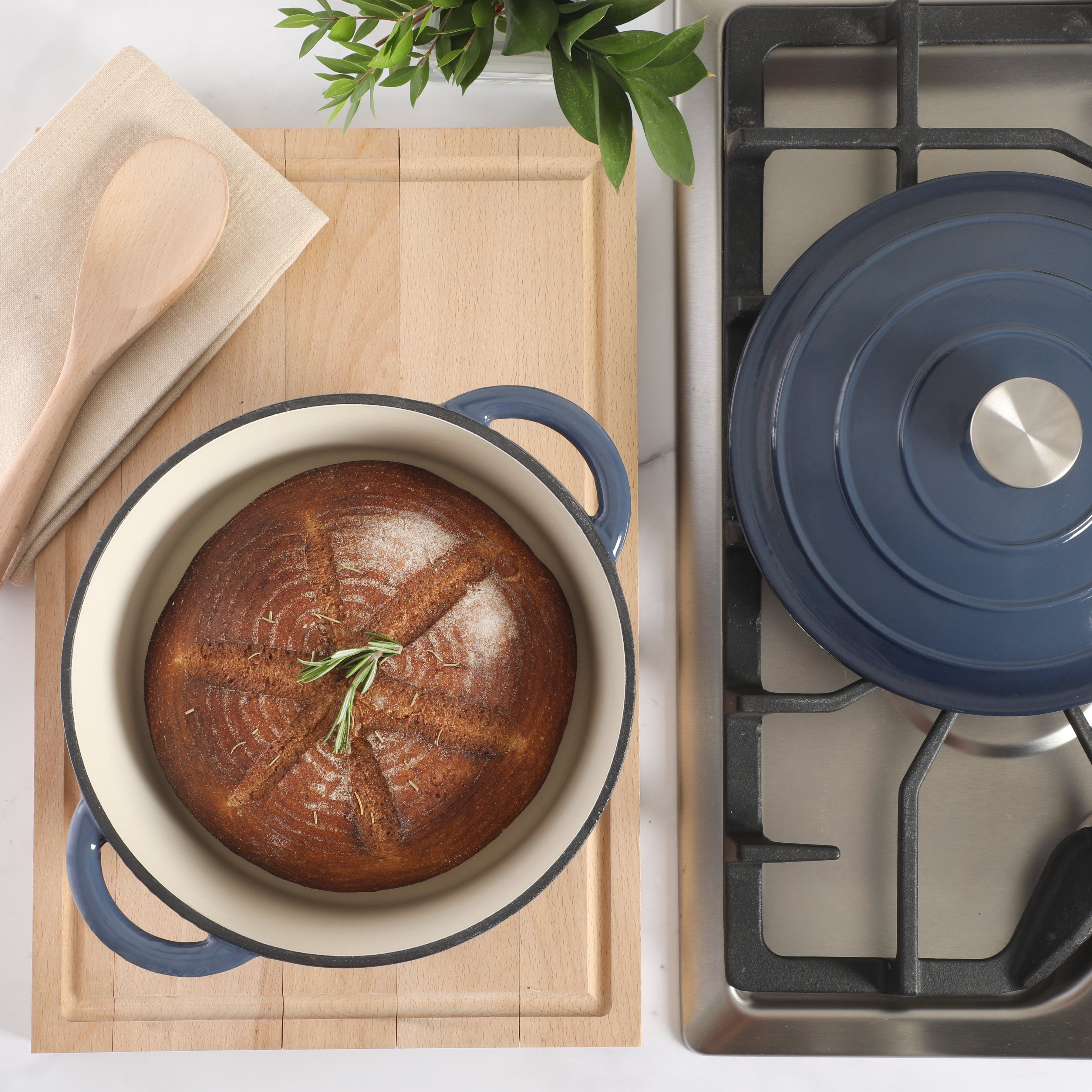 Gibson Home Addlestone 5 Quart Enameled Cast Iron Dutch Oven