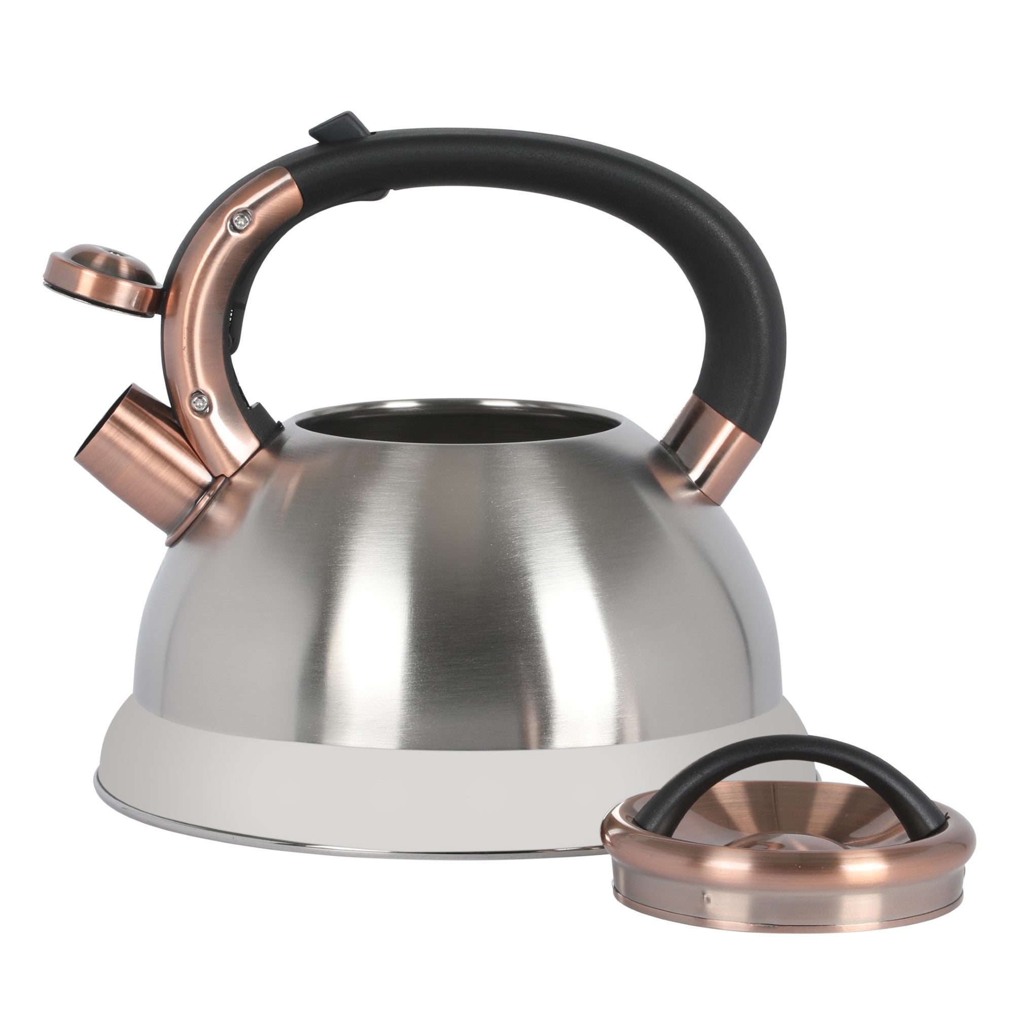 Mr. Coffee Flintshire 2.2 Quart Large Whistling Stainless Steel Tea Ke