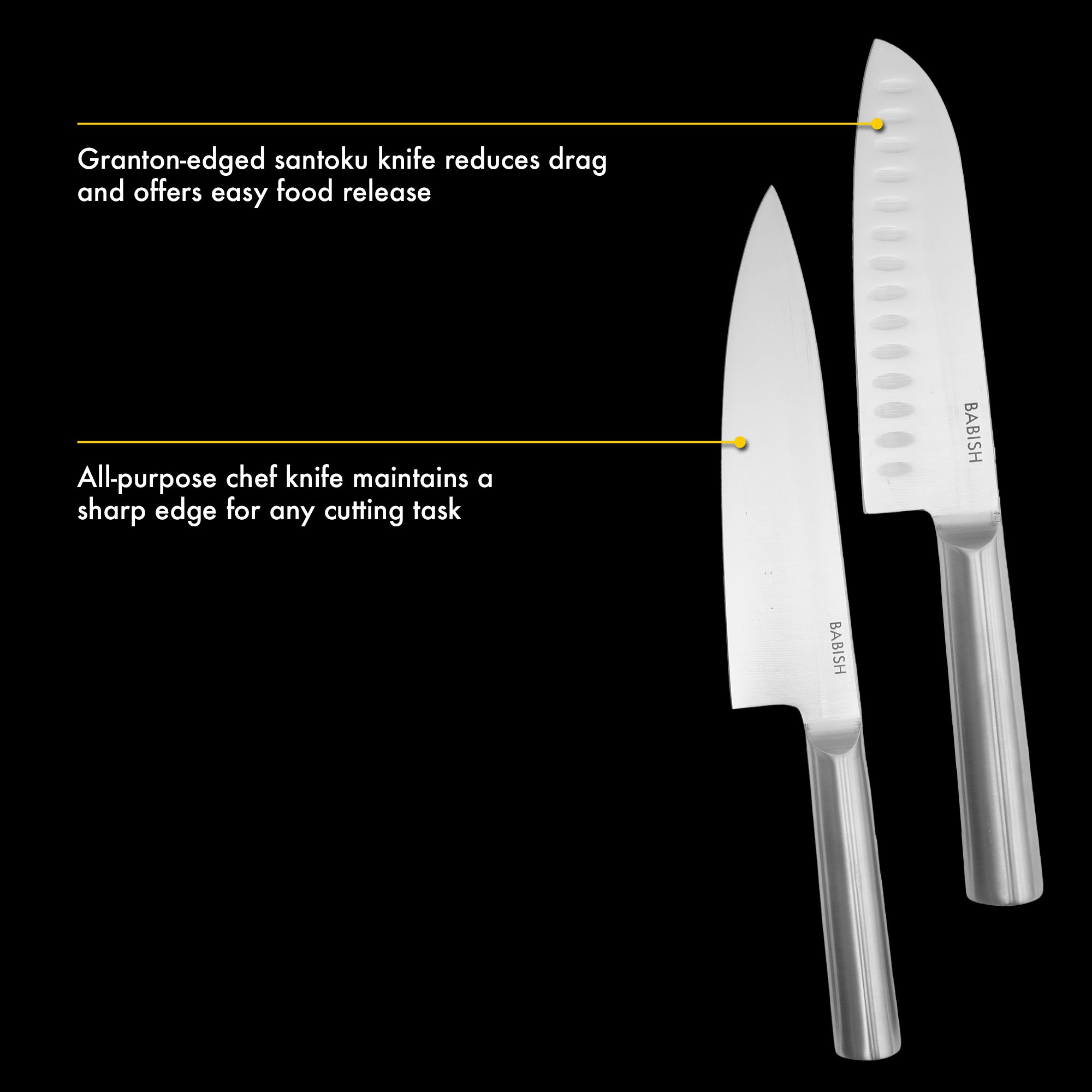 Babish High-Carbon 1.4116 German Steel 15 Piece Full Tang Forged Cutlery Kitchen Knife Block Set - Stainless Steel