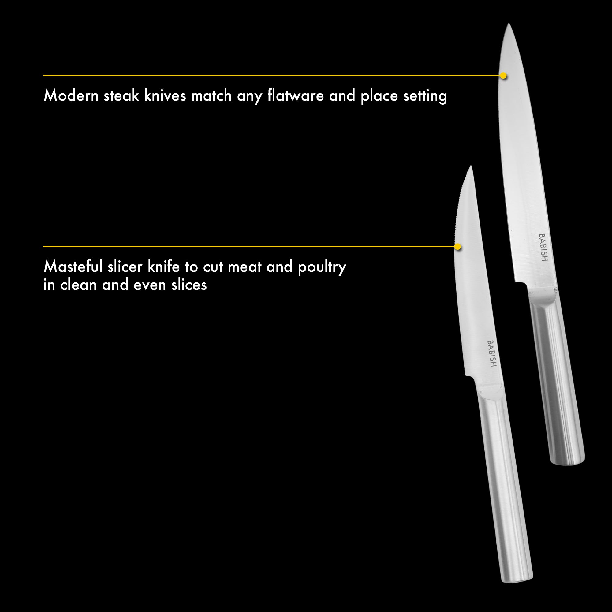 Babish High-Carbon 1.4116 German Steel 15 Piece Full Tang Forged Cutlery Kitchen Knife Block Set - Stainless Steel