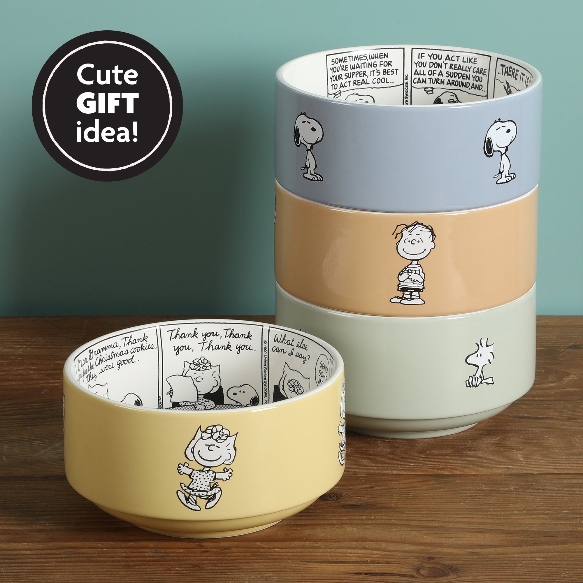 スヌーピー ピーナッツ ボウル 4個セット Peanuts Snoopy Bonbon Bites 4-Piece Bowl Set