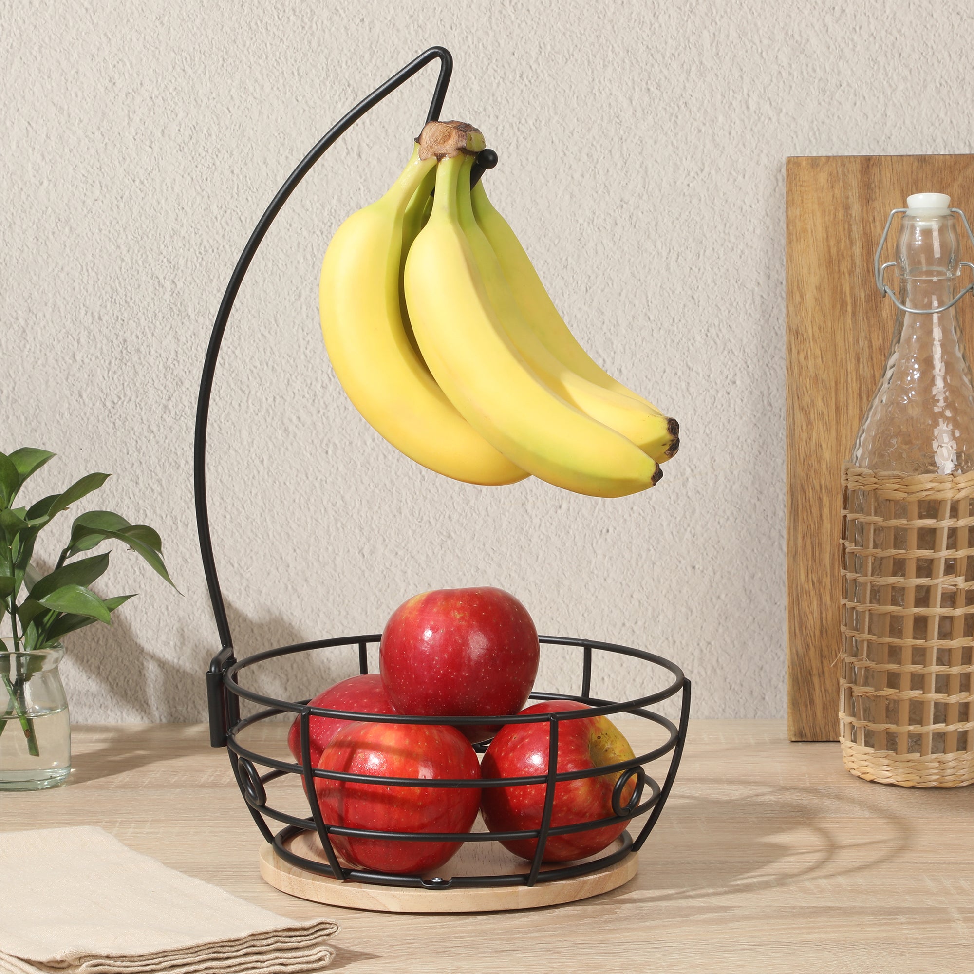 Banana Bungee Hanger – Fun & Functional Single Banana Holder – Cabinet Mounted, USA Made