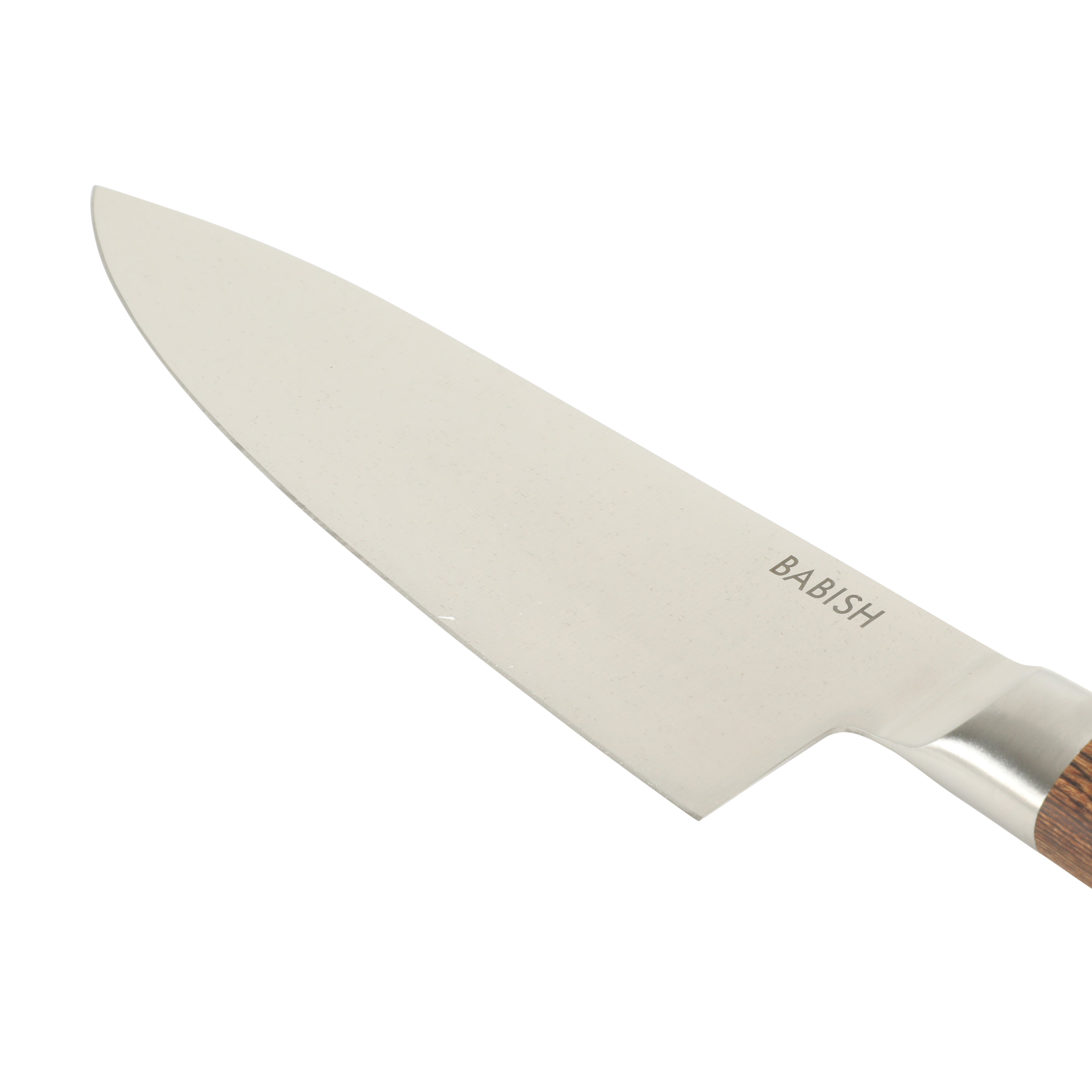 Babish 8-Inch Chef Knife – High-Carbon 1.4116 German Steel Kitchen Knife with Pakka Wood Handle, Full-Tang Razor Sharp Chef’s Blade for Chopping, Slicing, Dicing & Everyday Prep