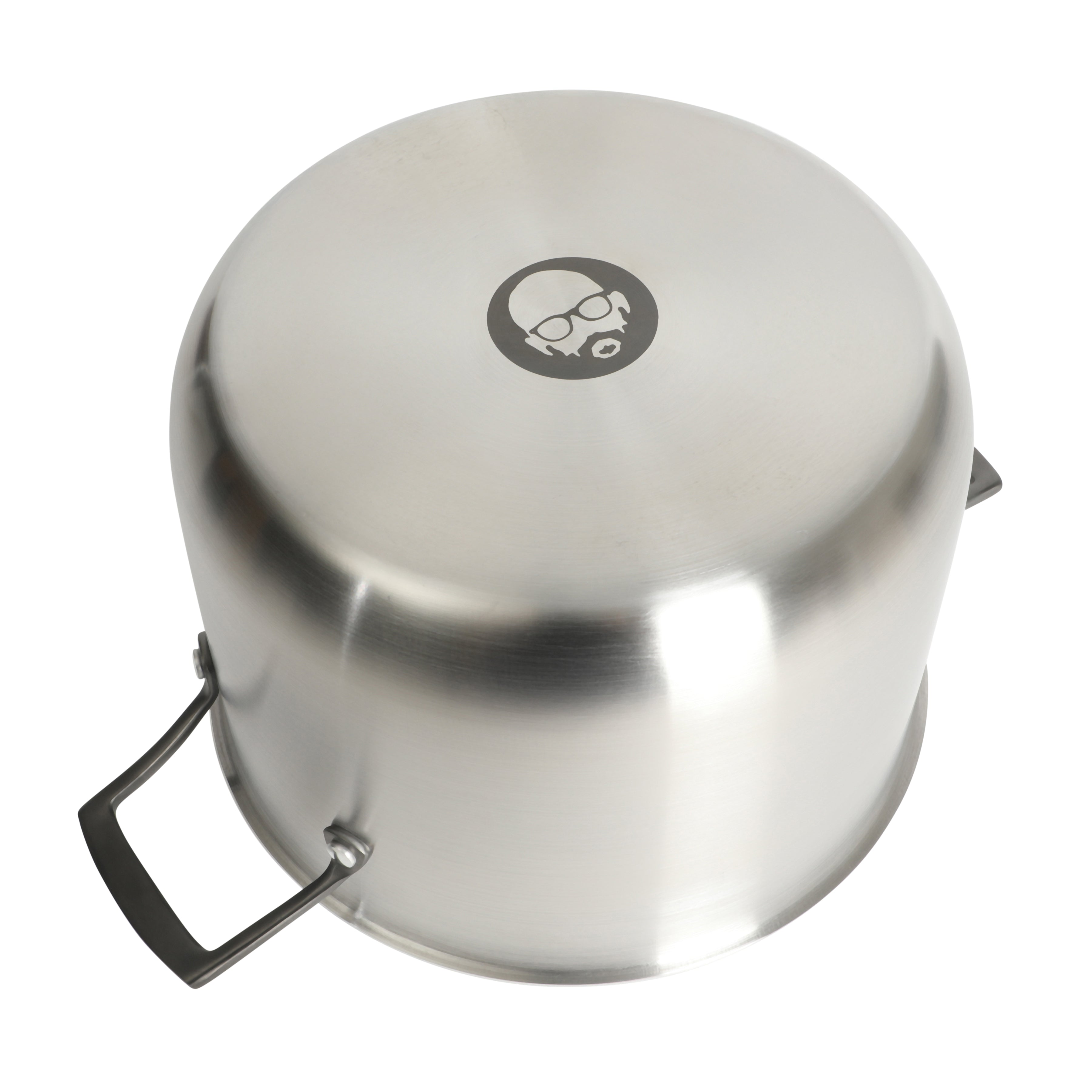 Babish 8 Quart Tri-Ply Stainless Steel Stock Pot with Glass Lid & Black Handles – Dutch Oven, Oven Safe, Dishwasher Safe