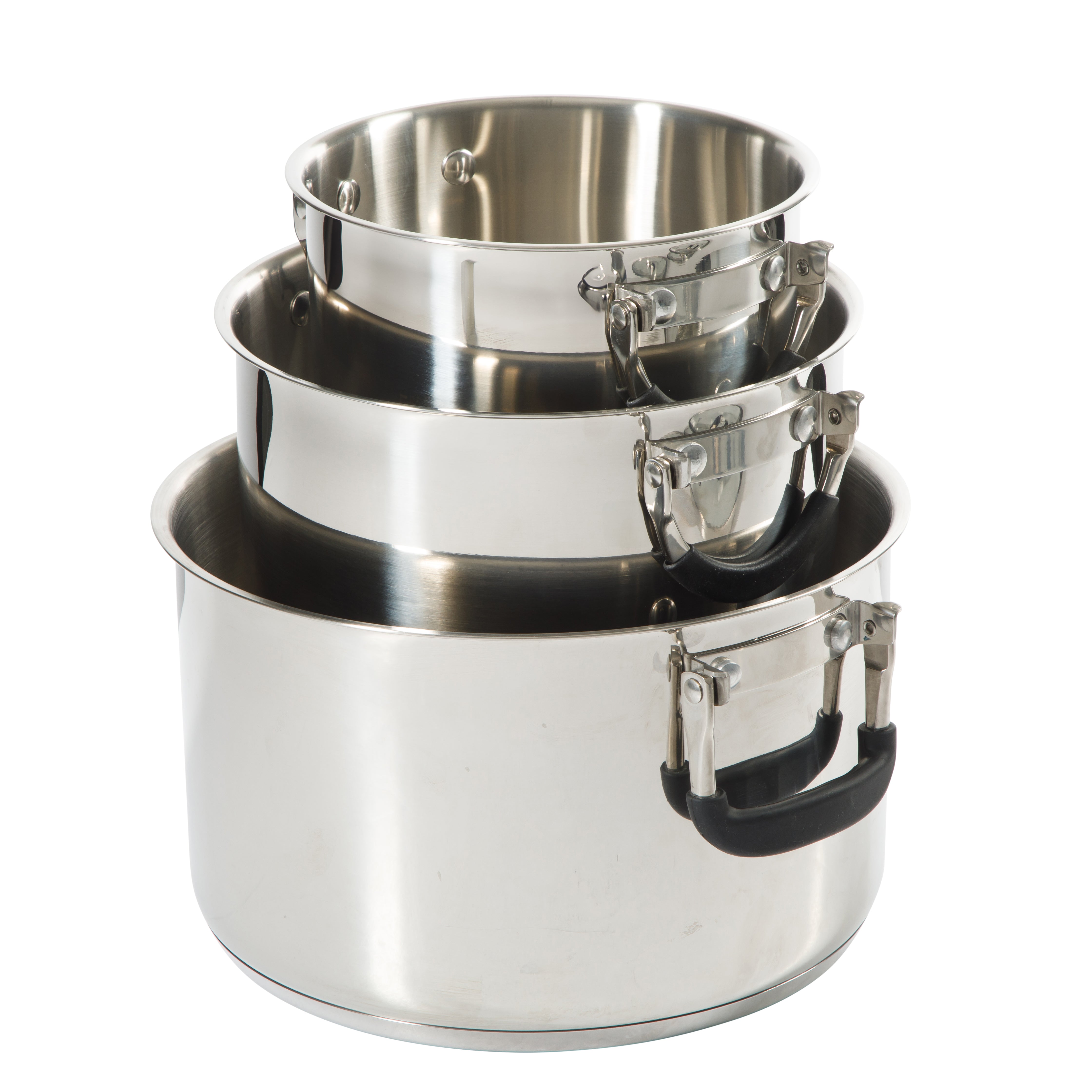 Oster Platinum Silverbolt 6 Piece Stackable Space-Saving Dutch Oven Sauce Pan Cookware Set