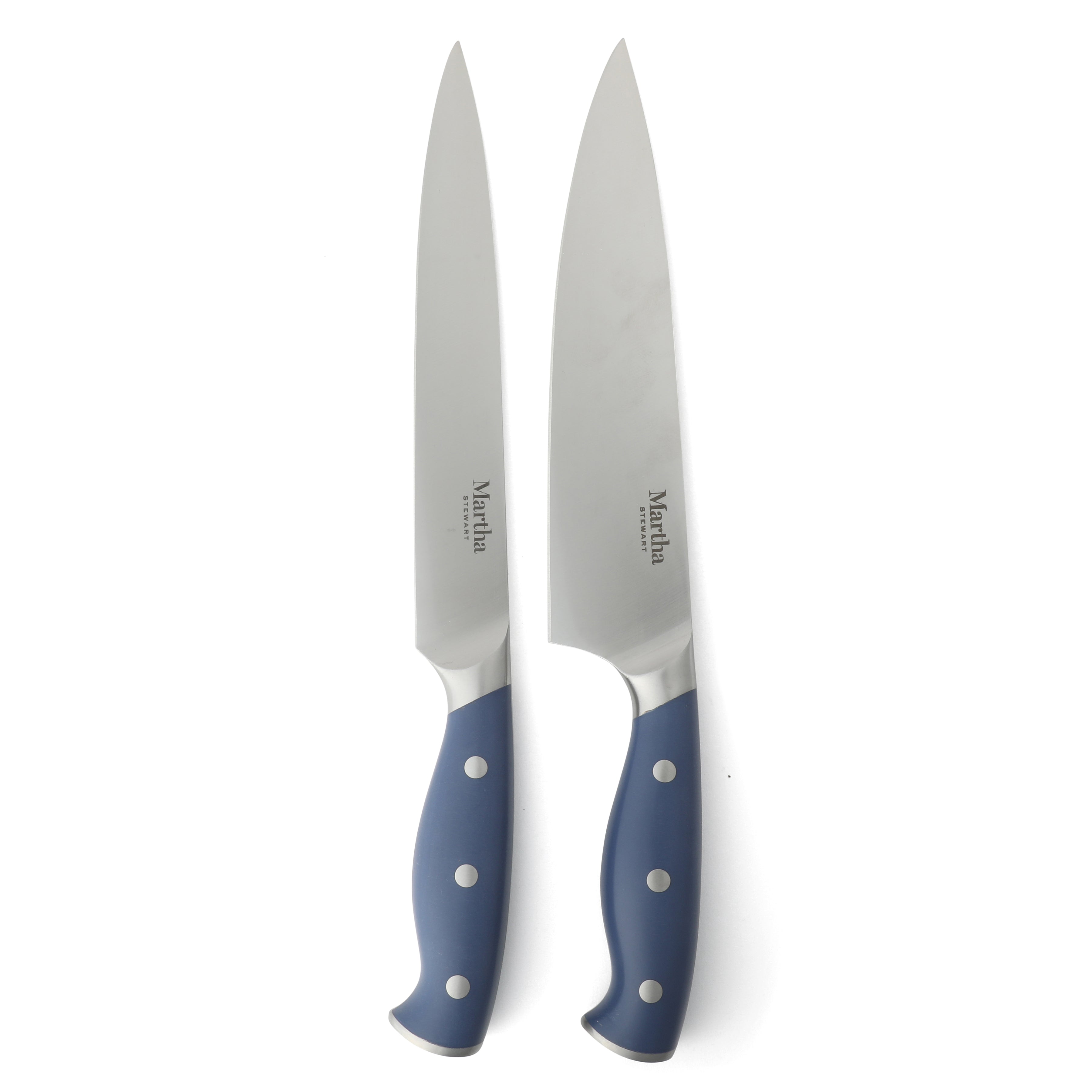 Martha Stewart Greeley Forged High Carbon Stainless Steel 14 Piece Knife Block Set, Kitchen Knife Set with Acacia Wood Block, Chef Knife