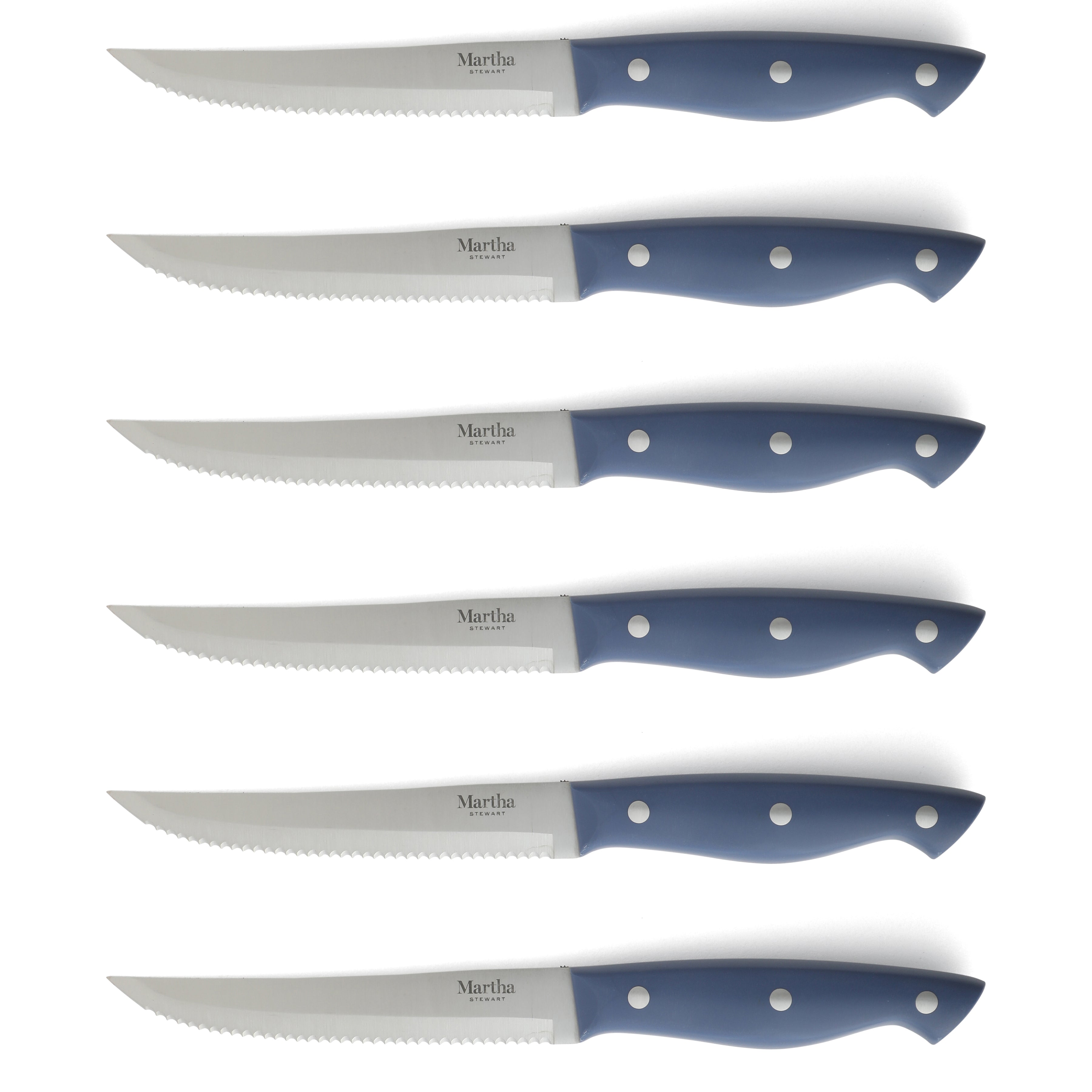 Martha Stewart Greeley Forged High Carbon Stainless Steel 14 Piece Knife Block Set, Kitchen Knife Set with Acacia Wood Block, Chef Knife