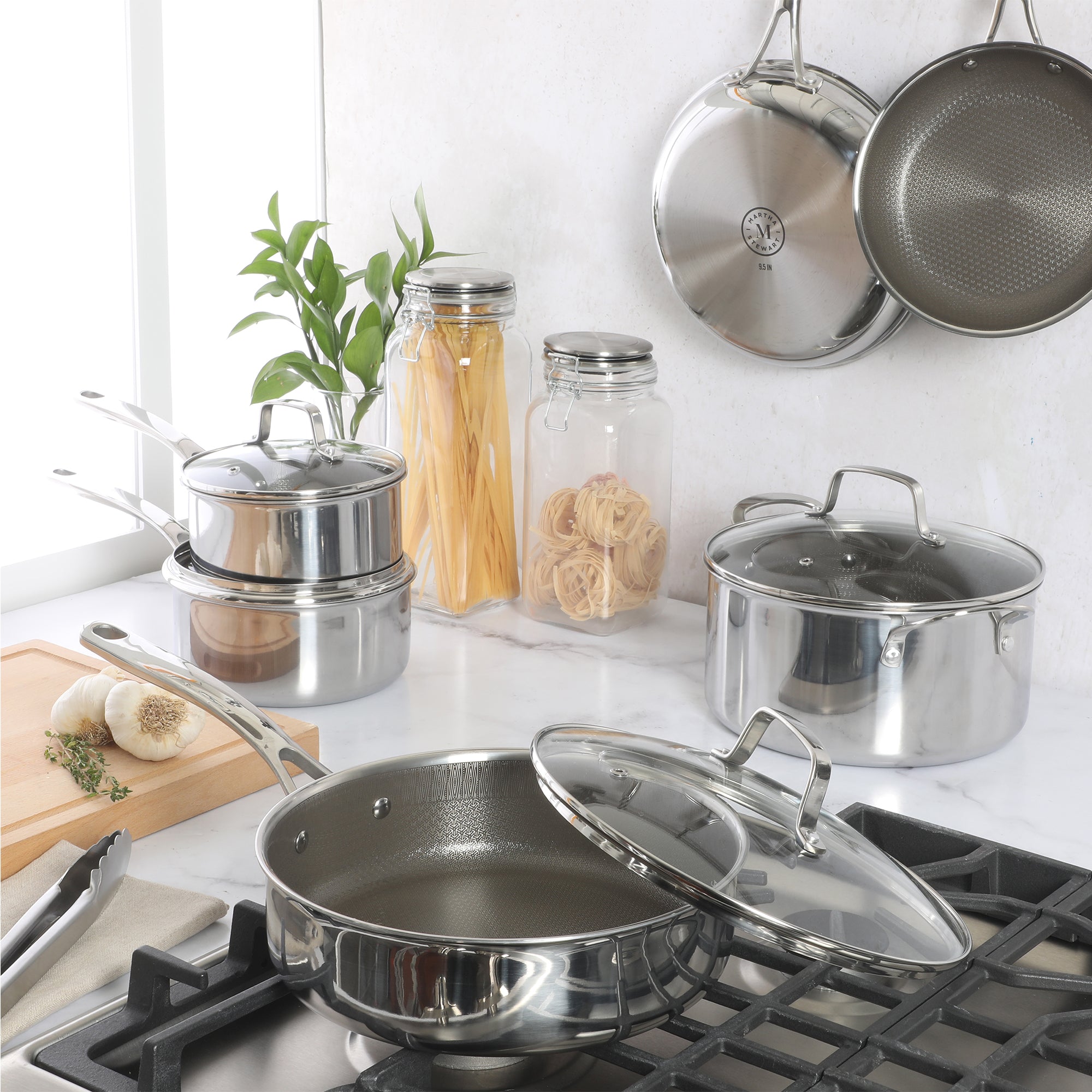 Martha Stewart Badgley Hybrid 10-Piece Cookware Set