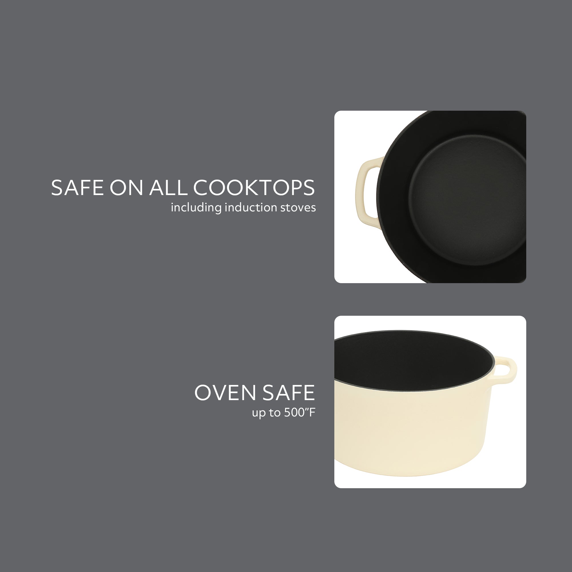 Sur La Table Kitchen Essentials Supper Club 5-Quart Enamel-Coated Cast Iron Dutch Oven Pot with Oven Safe Glass Lid, Oven-to-Table Cookware for Bread, Soups, Stews & Braising