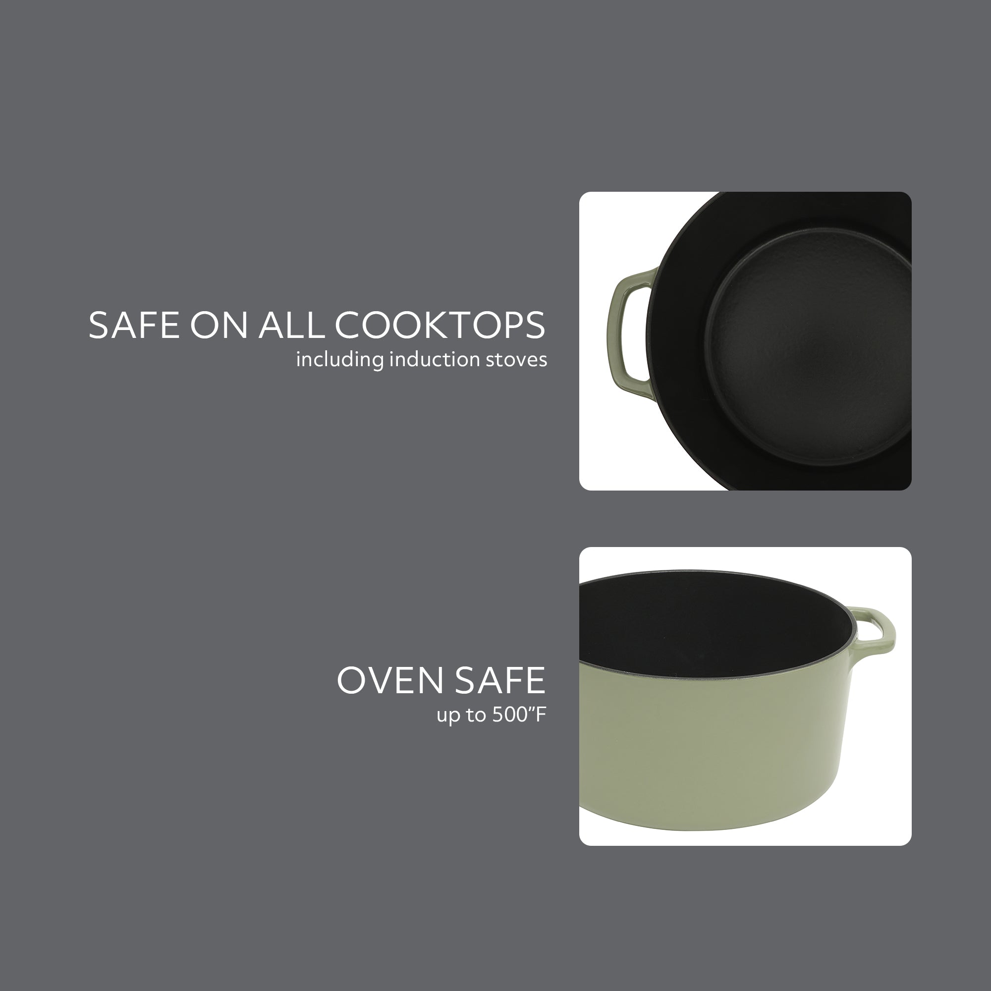 Sur La Table Kitchen Essentials Supper Club 5-Quart Enamel-Coated Cast Iron Dutch Oven Pot with Oven Safe Glass Lid, Oven-to-Table Cookware for Bread, Soups, Stews & Braising