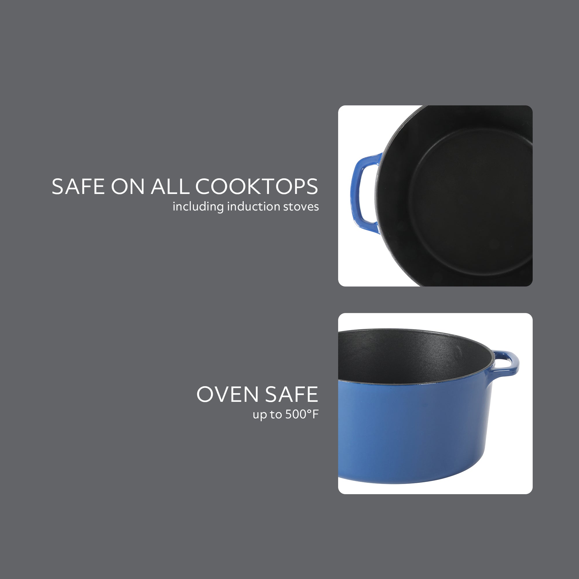 Sur La Table Kitchen Essentials Supper Club 5-Quart Enamel-Coated Cast Iron Dutch Oven Pot with Oven Safe Glass Lid, Oven-to-Table Cookware for Bread, Soups, Stews & Braising