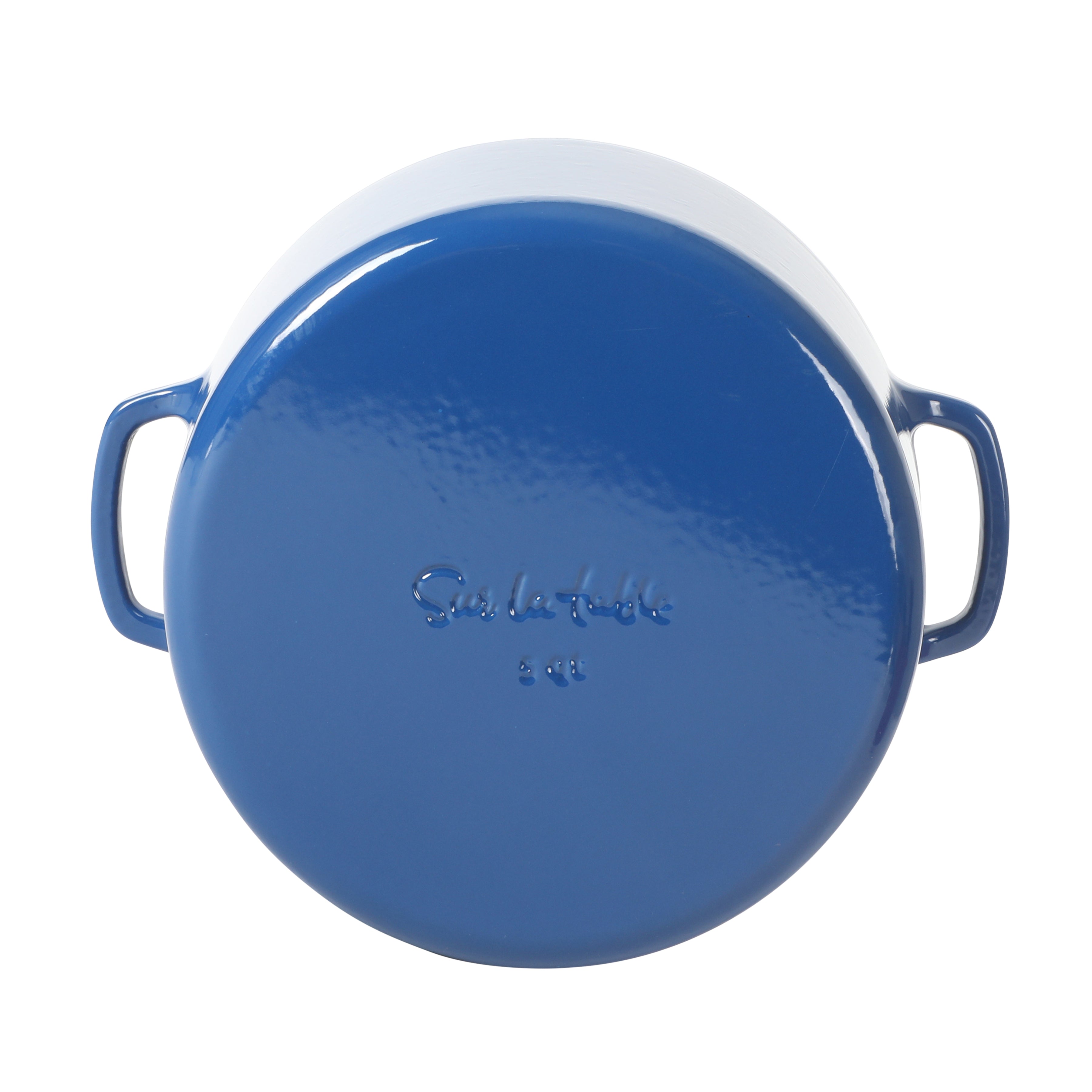 Sur La Table Kitchen Essentials Supper Club 5-Quart Enamel-Coated Cast Iron Dutch Oven Pot with Oven Safe Glass Lid, Oven-to-Table Cookware for Bread, Soups, Stews & Braising