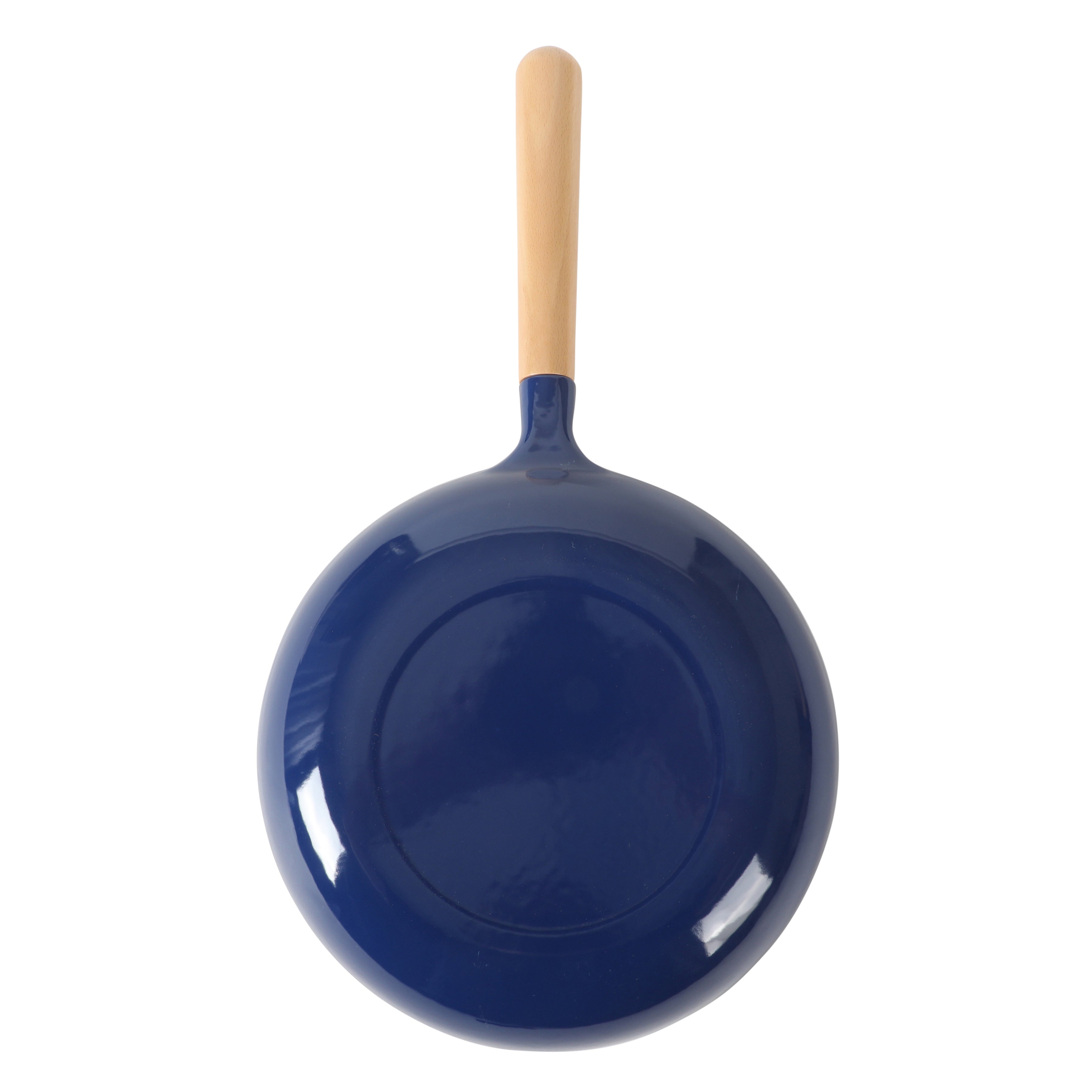 Sur La Table Kitchen Essential Main Canteen 9.5" Pre-Seasoned Cast Iron Skillet w/ Wood Handle, Natural Nonstick Lightweight Frying Pan for Searing, Sautéing & Everyday Cooking