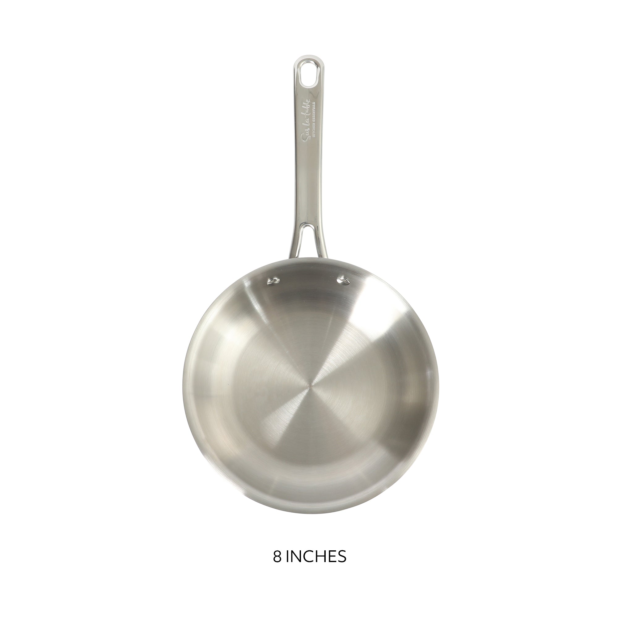 Sur La Table Kitchen Essentials Chef's Deck Stainless Steel Frying Pan – Induction Ready Skillet with Tri-Ply  Base, Polished Finish & Hollow Stay-Cool Handle